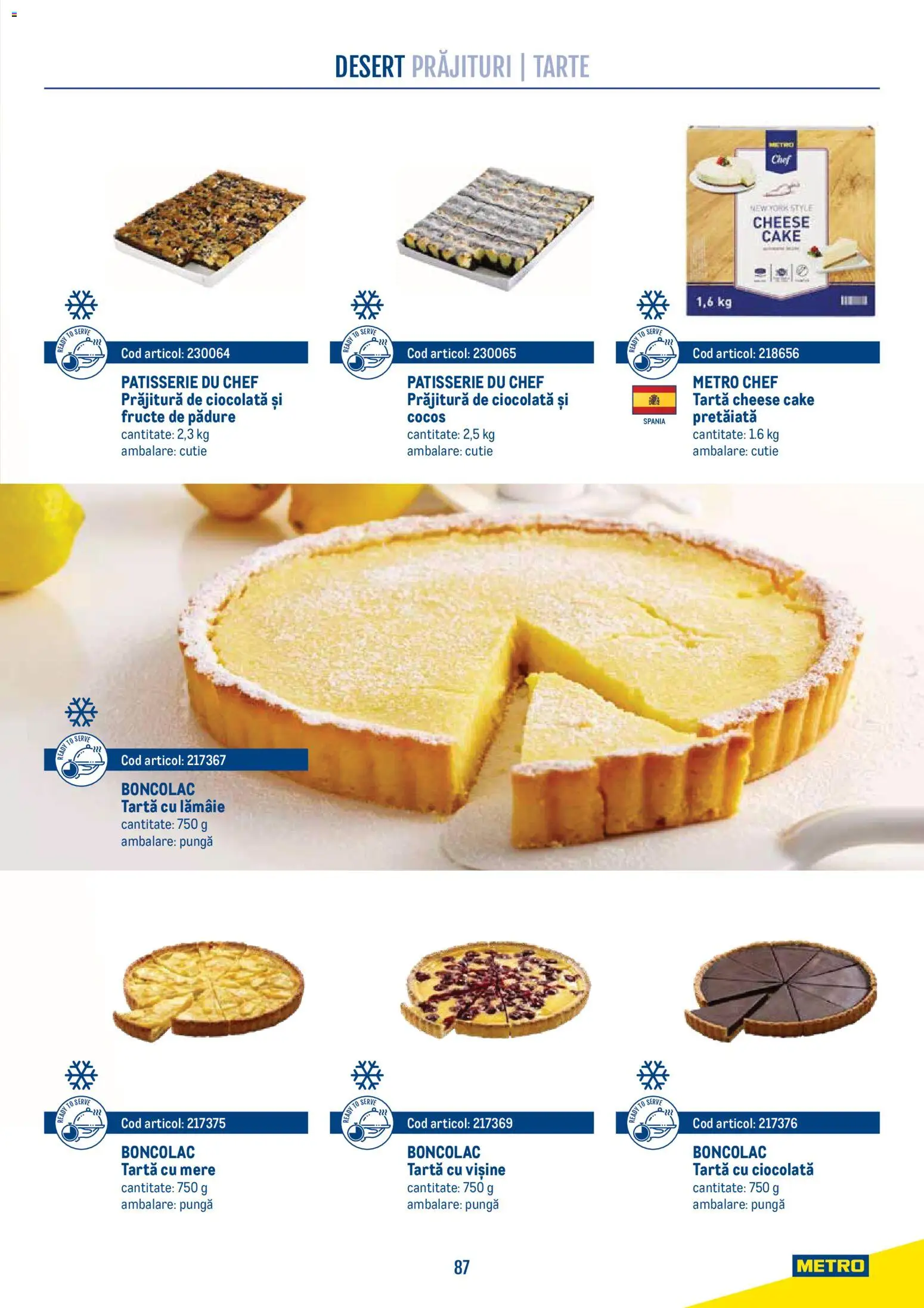 Noul catalog Metro – valabil de la 21.04.2026 | Pagină: 87 | Produse: Cutie, Prăjitură, Ciocolată, Lămâie
