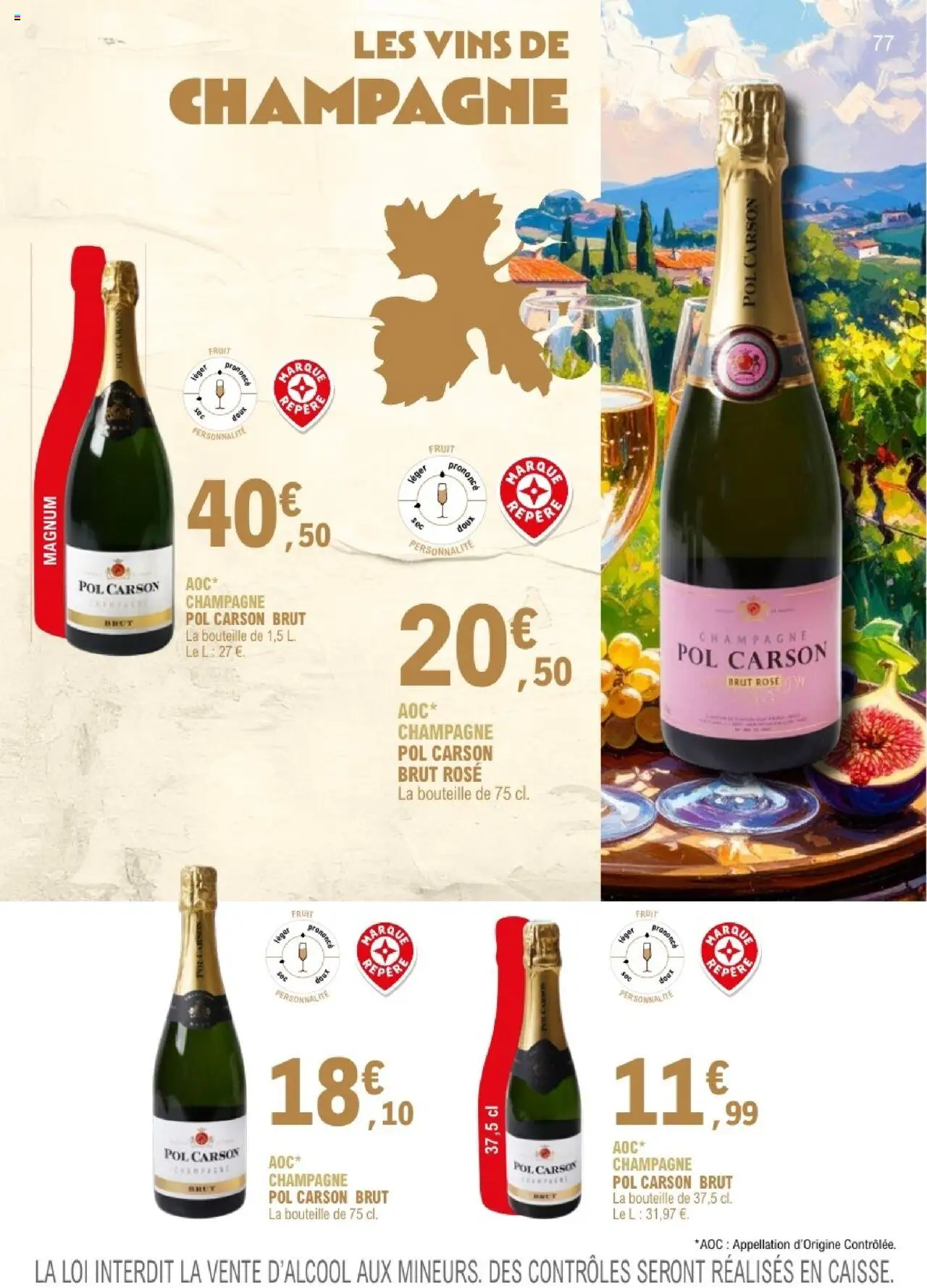 {H1} | Page: 77 | Produits: Champagne, Bouteille, Magnum