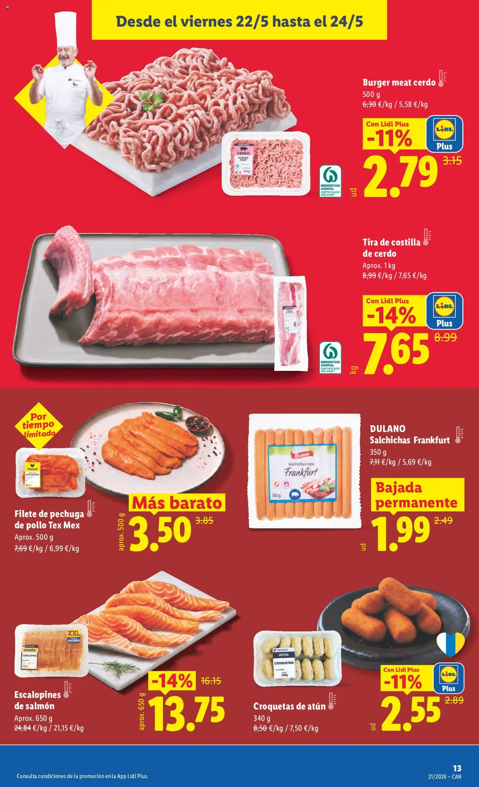 Lidl folleto │ válido desde el 18.05.2026 | Página: 25 | Productos: Cerdo, Costilla de cerdo, Croquetas, Filete
