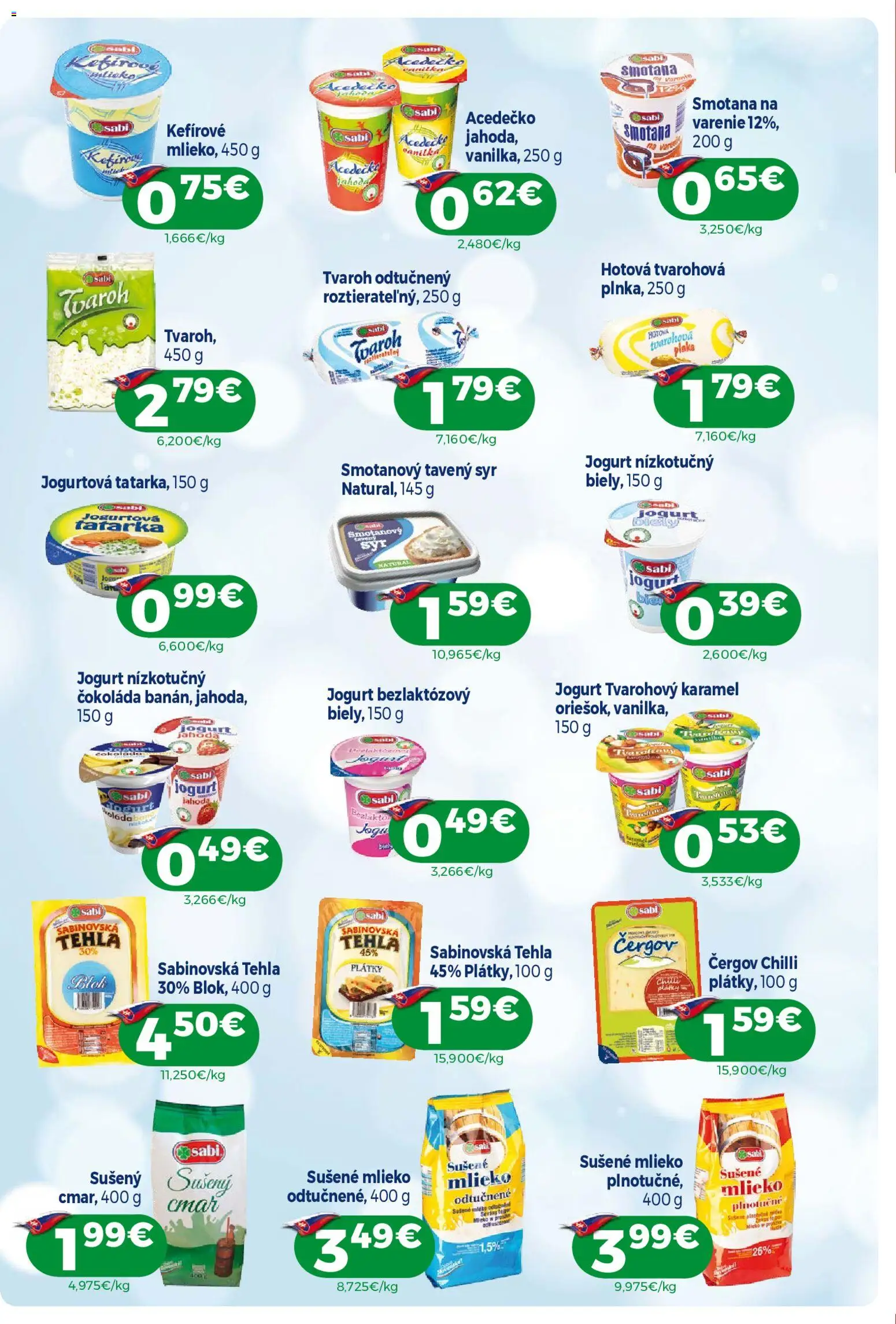 Nové Milk Agro akcie – leták je platný od 23.09.2026 | Strana: 4 | Produkty: Syr, Jogurt, Tvaroh, Sušené mlieko