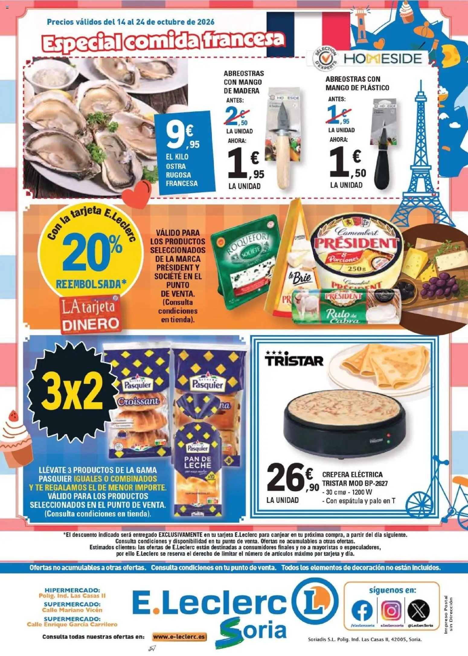 E.Leclerc - Soria │ válido desde el 14/10/2026 | Página: 24 | Productos: Leche, Pan, Té, Decoración