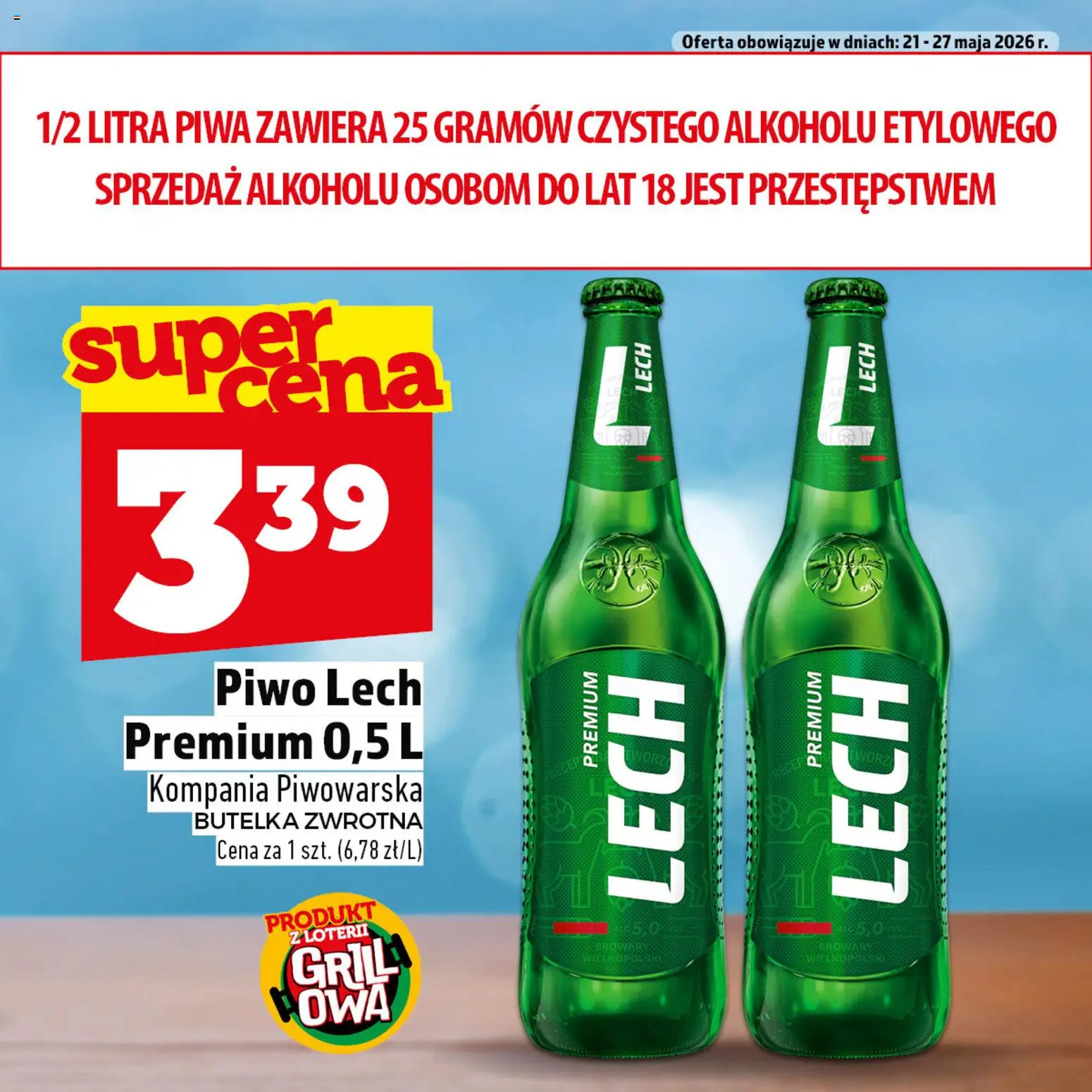 Topaz gazetka - Ogródek Piwosza od 21.05.2026 | Strona: 4 | Produkty: Grill, Piwo