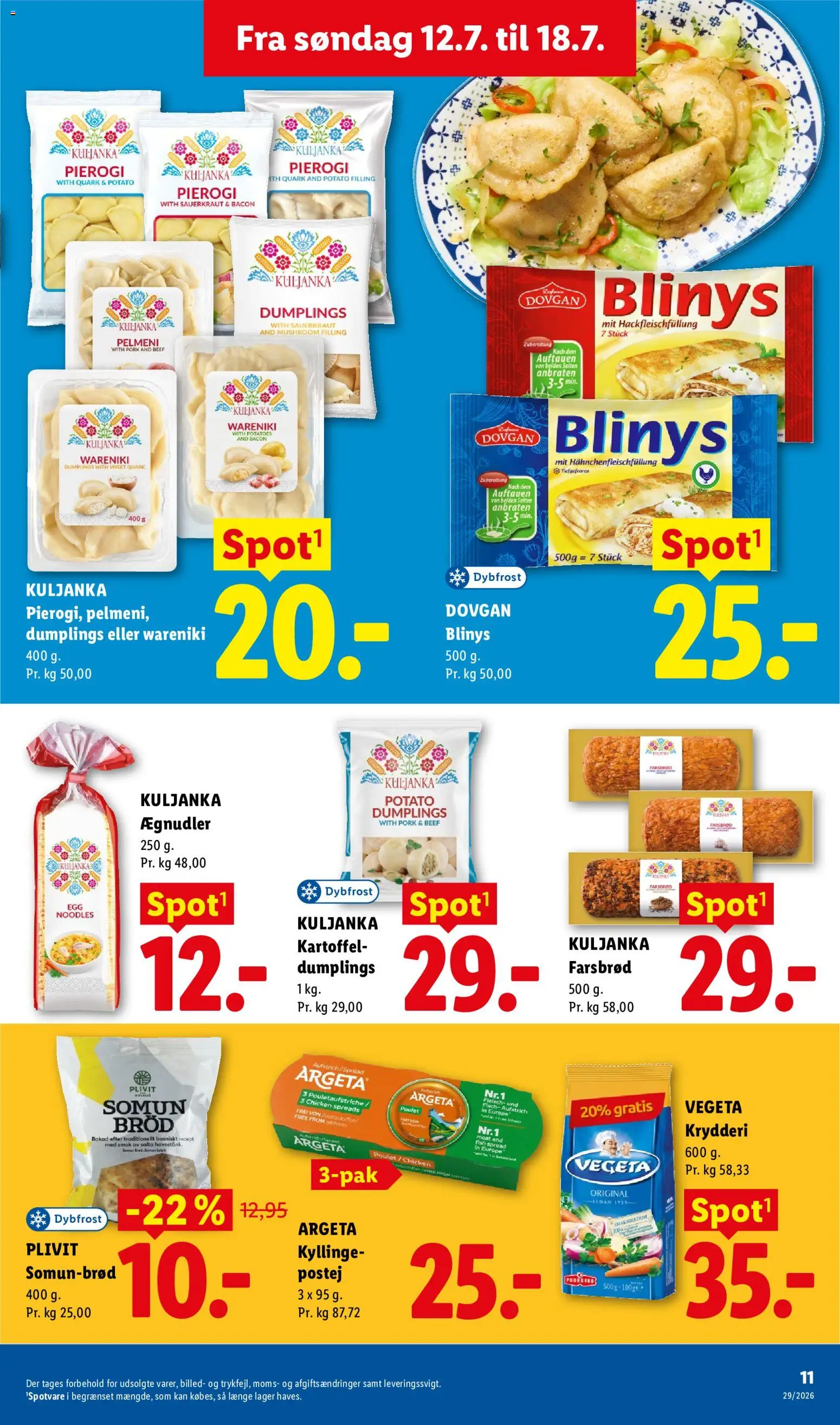 Lidl tilbudsavis – gyldig fra 12/07/2026 | Side: 12 | Produkter: Paté, Brød, Bacon, Søm