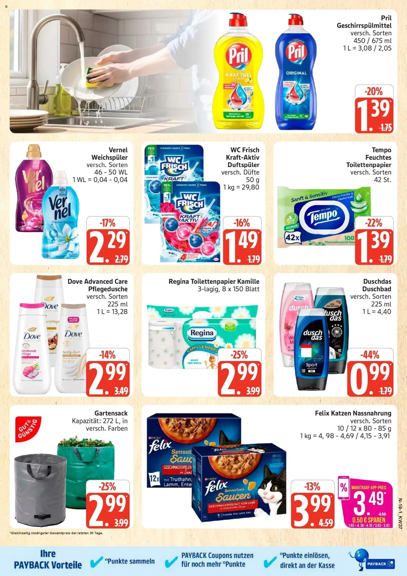Marktkauf Prospekt Neuenkirchen (ab 07.09.2026) » Angebote online | Seite: 19 | Produkte: Weichspüler, Duschdas, Zitrone, Ente