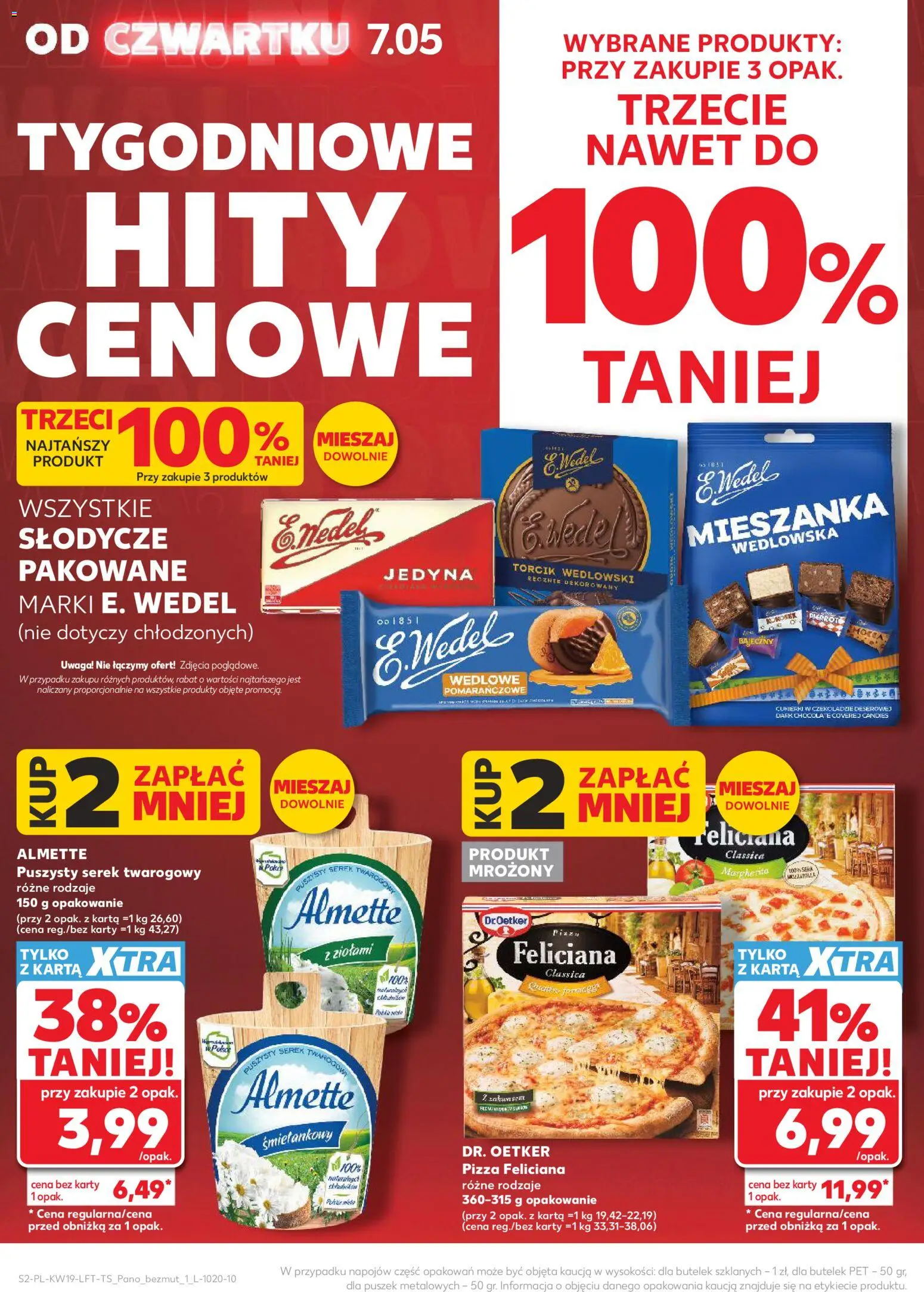 Kaufland gazetka od 07.05.2026 | Strona: 2 | Produkty: Słodycze, Serek, Pizza, Torcik wedlowski
