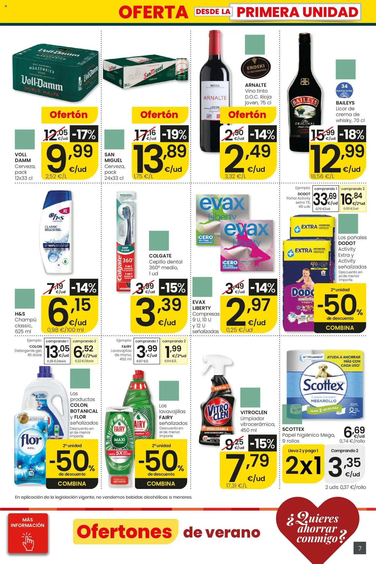 Eroski folleto │ válido desde el 13/08/2026 | Página: 7 | Productos: Detergente, Té, Bebidas, Compresas