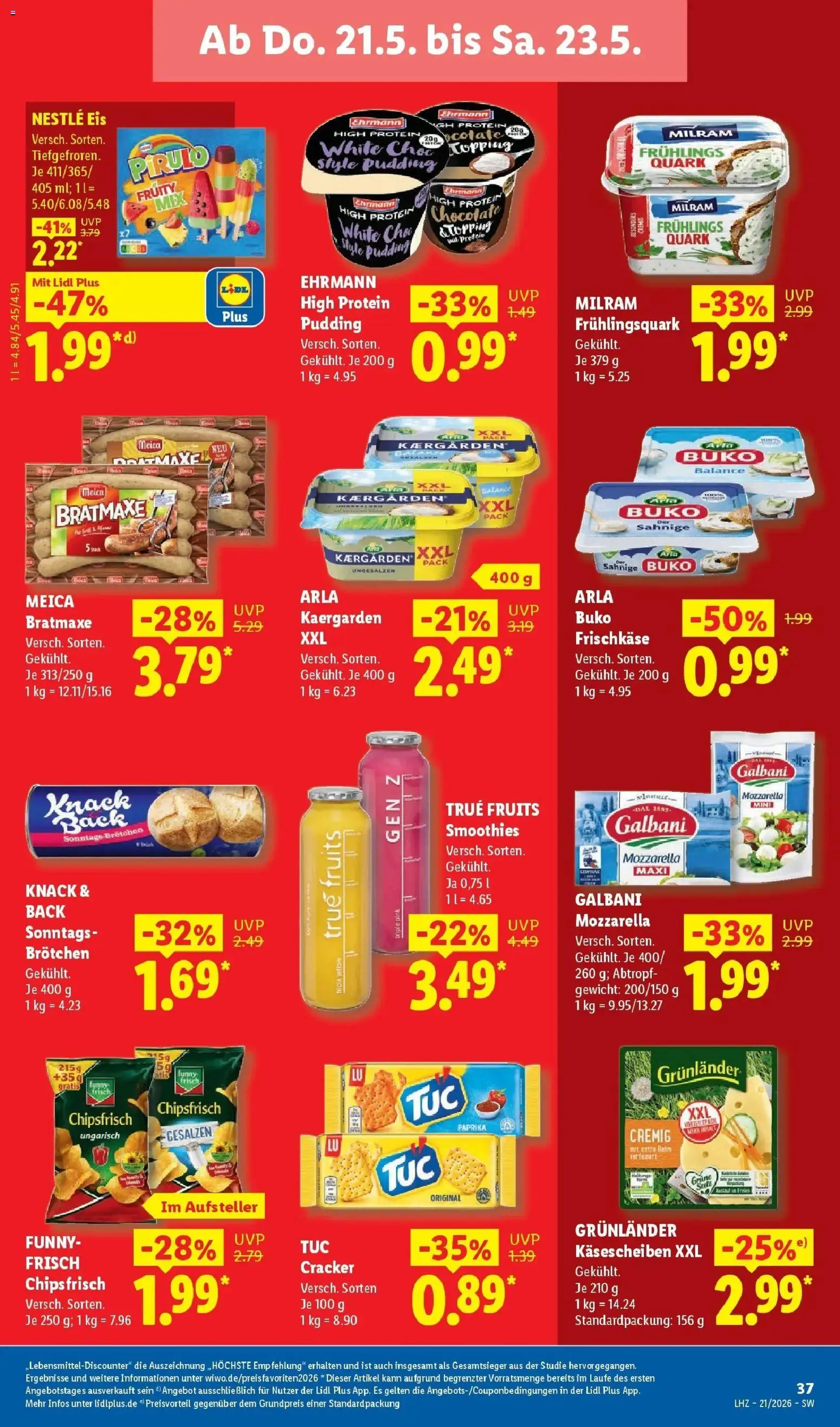 Lidl Prospekt Weikersheim – gültig ab 17.05.2026 | Seite: 65 | Produkte: Gewicht, Meica, Eis, Frischkase
