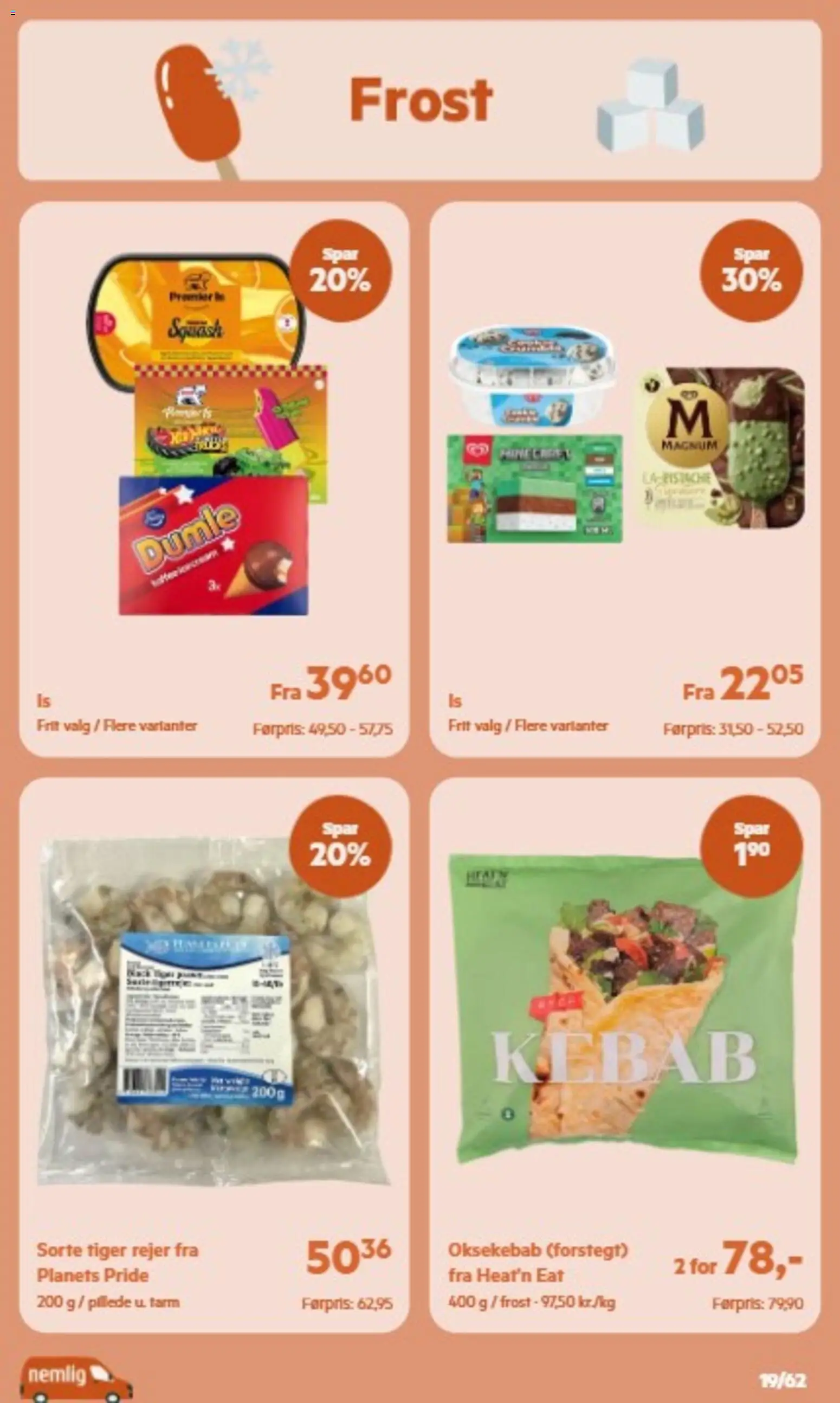 Nemlig tilbudsavis – gyldig fra 30/09/2026 | Side: 19 | Produkter: Kebab, Rejer