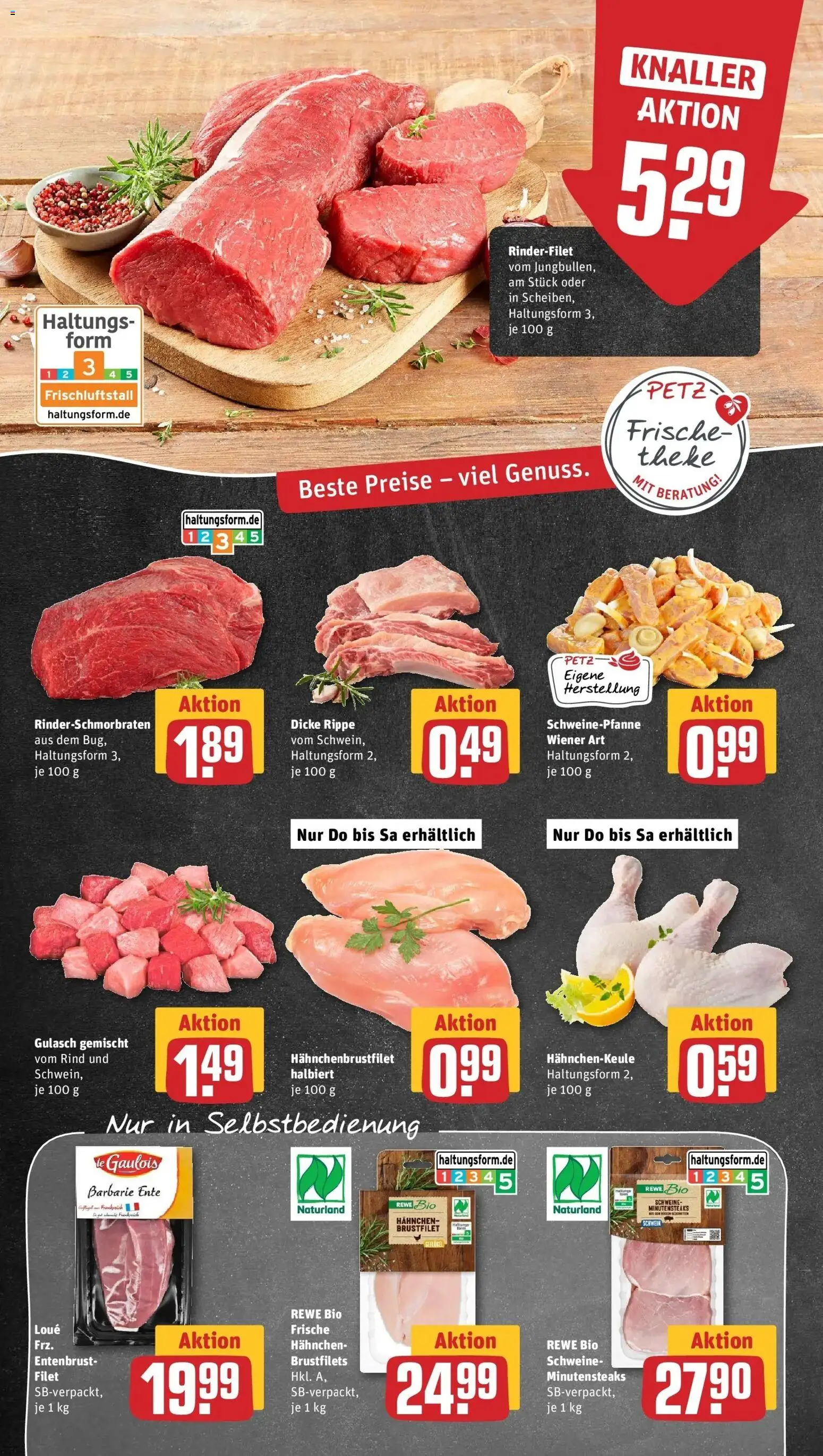 REWE Prospekt ab 12.10.2026 zum Blättern » Angebote | Seite: 6 | Produkte: Hahnchen, Theke, Rinderfilet, Gulasch