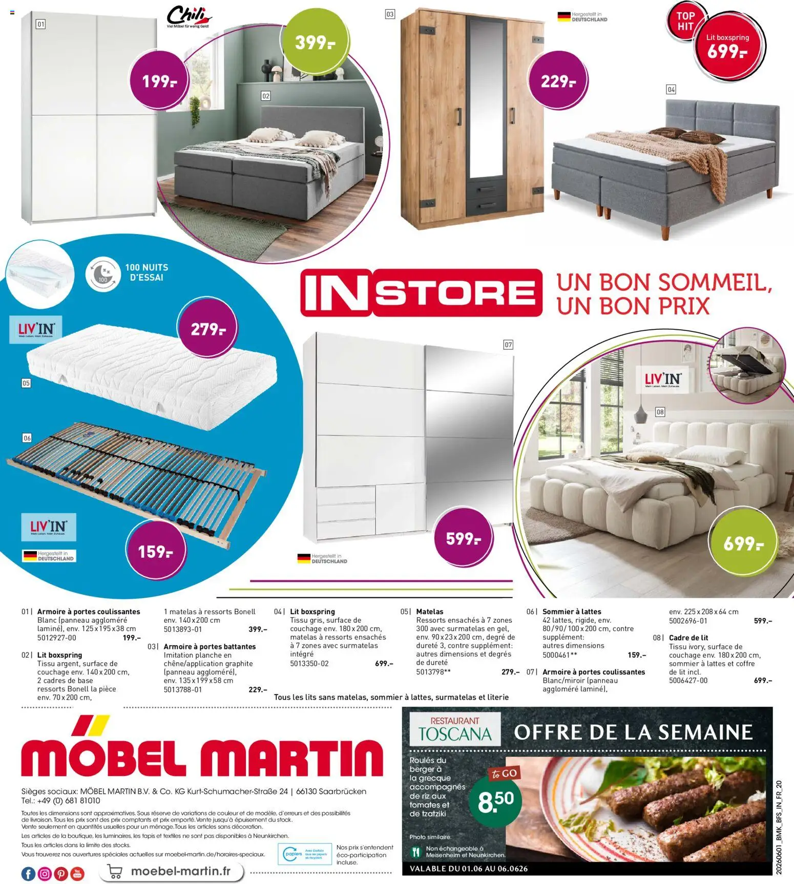 {H1} | Page: 20 | Produits: Sommier, Tapis, Tomates, Cadre
