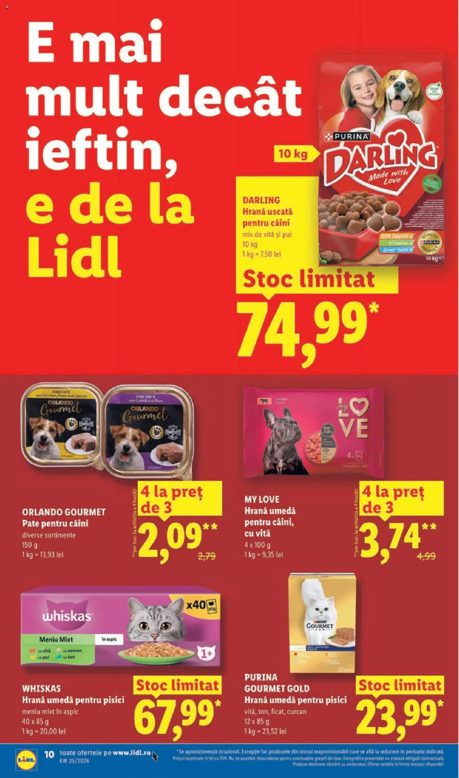 Noul catalog Lidl – valabil de la 15.06.2026 | Pagină: 10 | Produse: Hacıyatmaz Kedi Oyuncağı, Pate