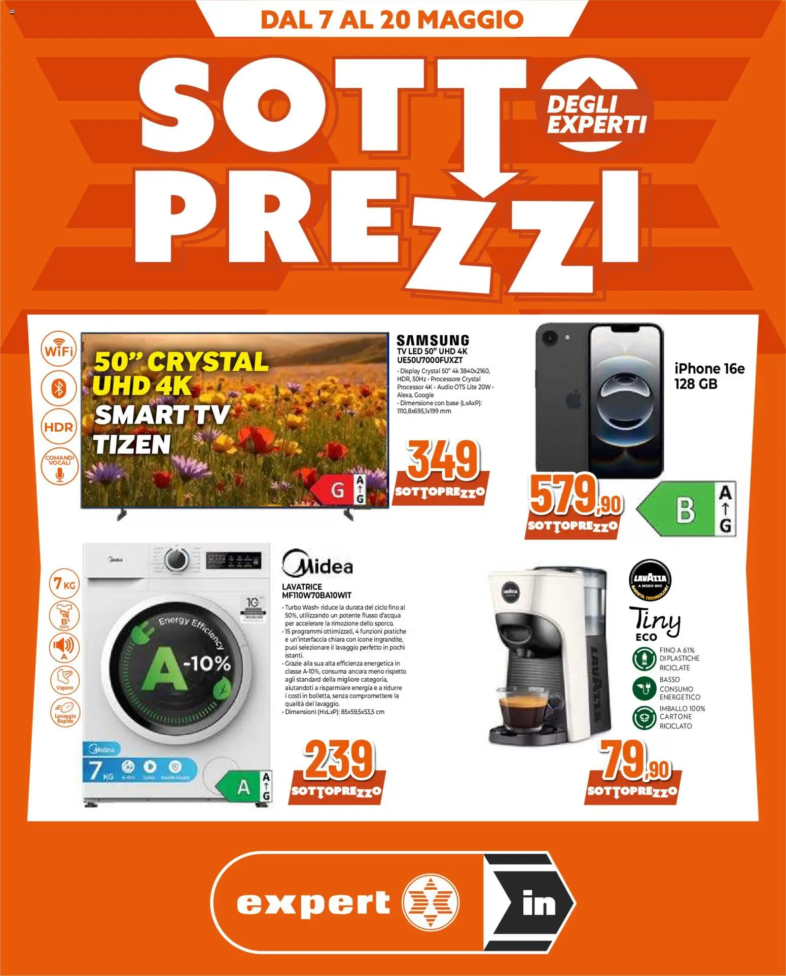 Volantino Ipercoop del 07.05.2026 | Pagina: 1 | Prodotti: Tè, smart TV, TV, Lavazza