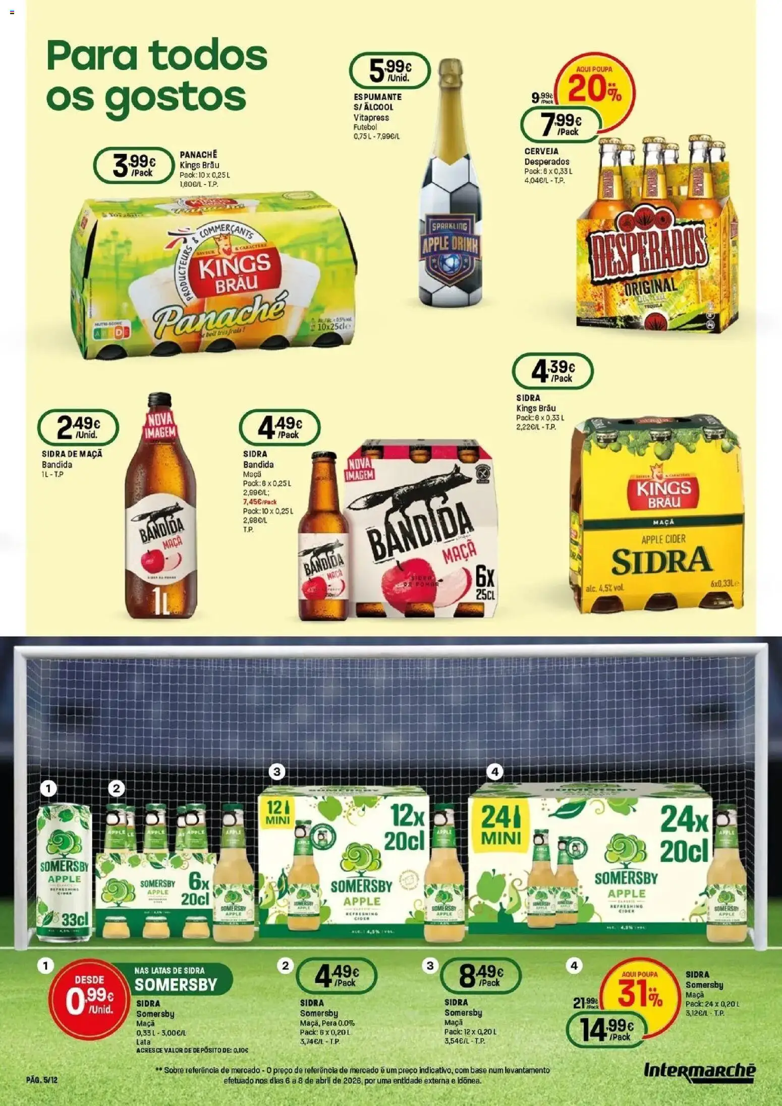 Intermarché O melhor mundial serve-se em casa │ válido de 04.06.2026 | Página: 5 | Produtos: Base, Maça, Cerveja, Somersby