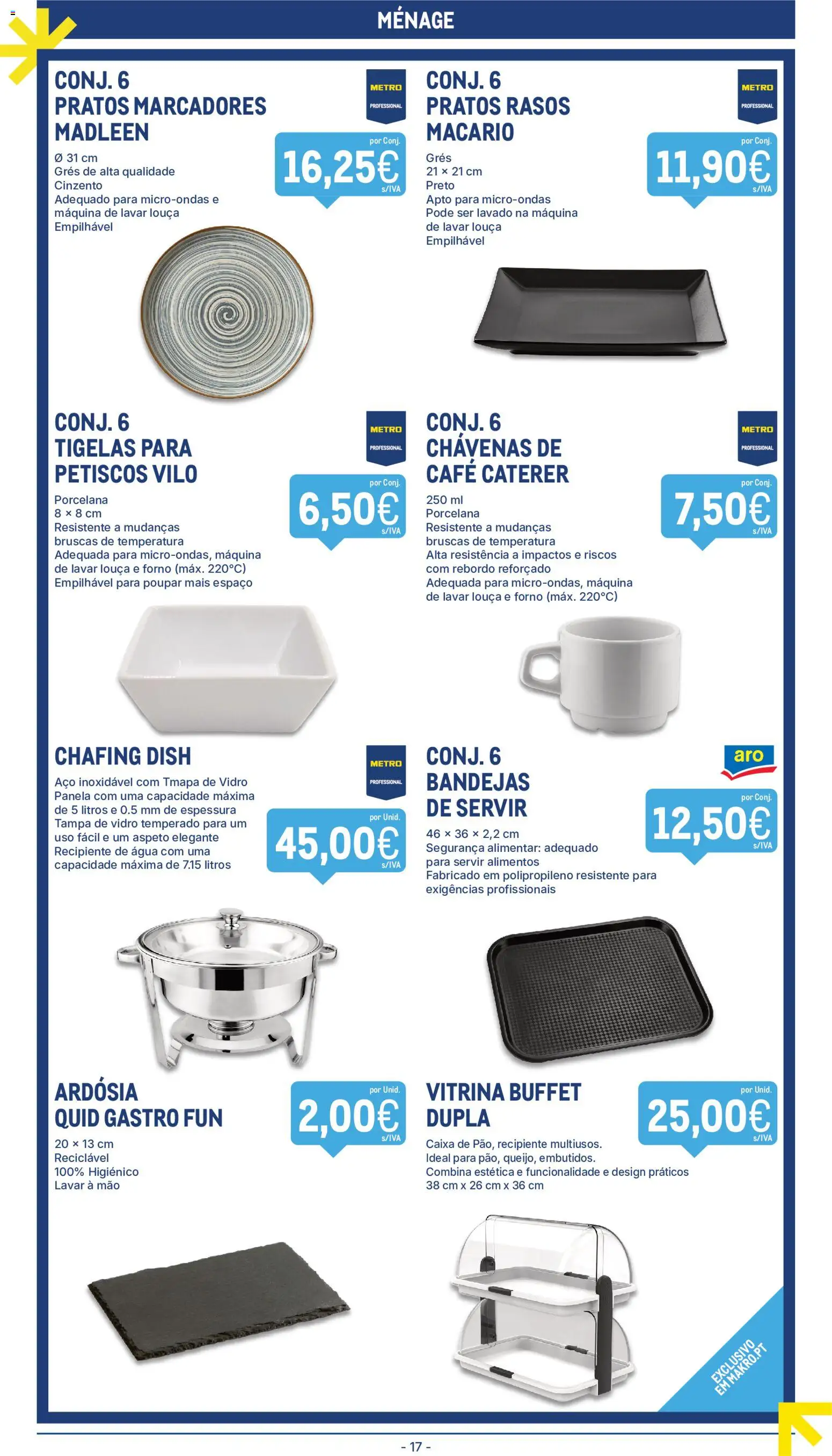 Makro folheto │ válido de 15/09/2026 | Página: 17 | Produtos: Louça, Forno, Chávenas, Microondas