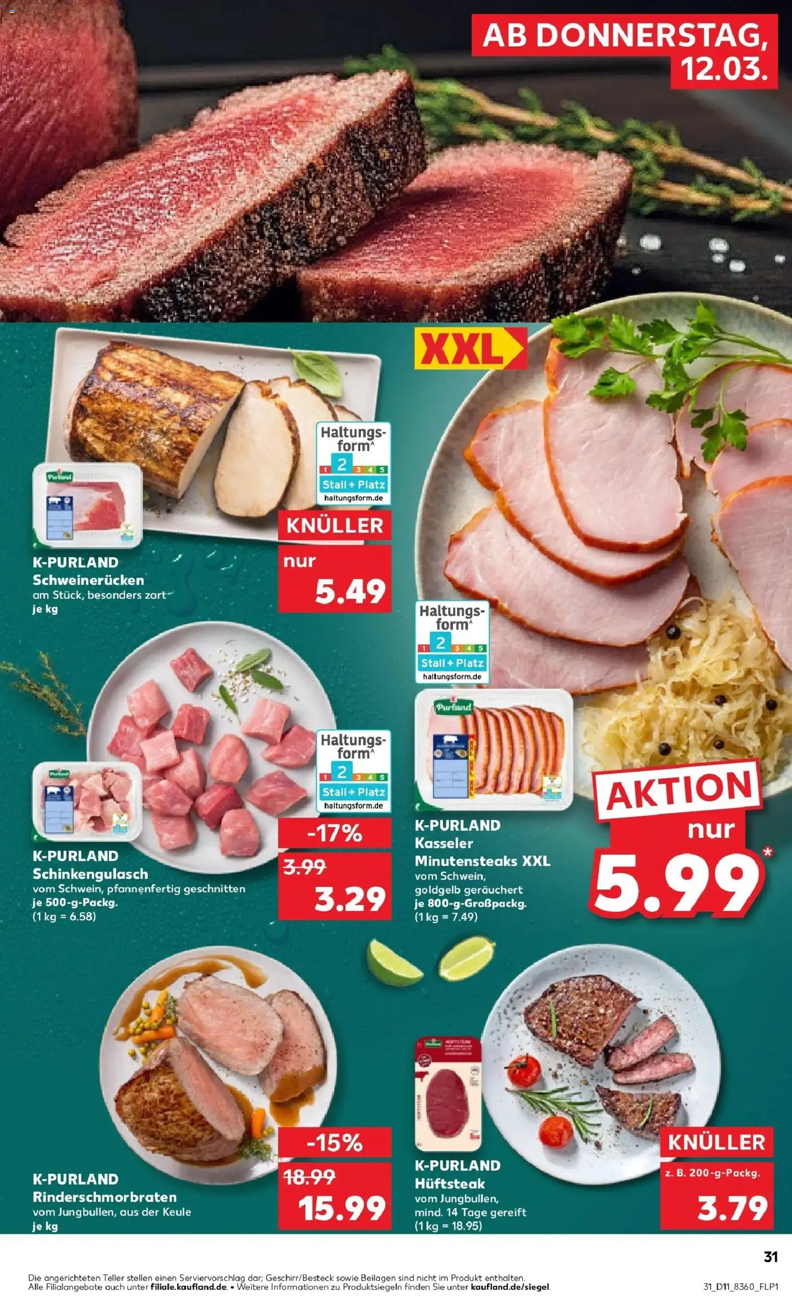 Kaufland Prospekt Meppen	 – gültig ab 09.03.2026 | Seite: 43 | Produkte: Schweinerucken
