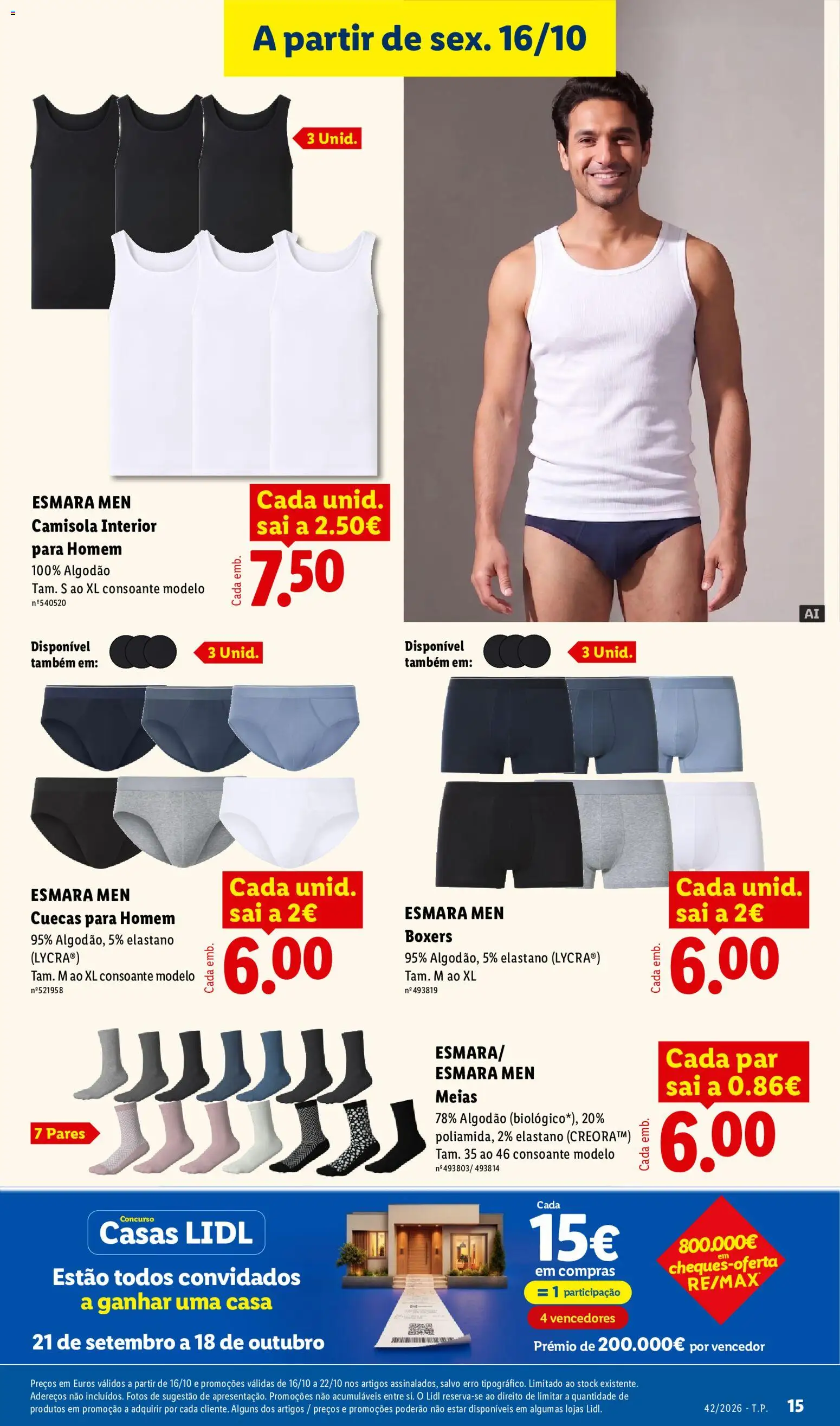 Lidl Promoções Fim de Semana │ válido de 16/10/2026 | Página: 19 | Produtos: Algodão, Camisola, Meias, Cuecas