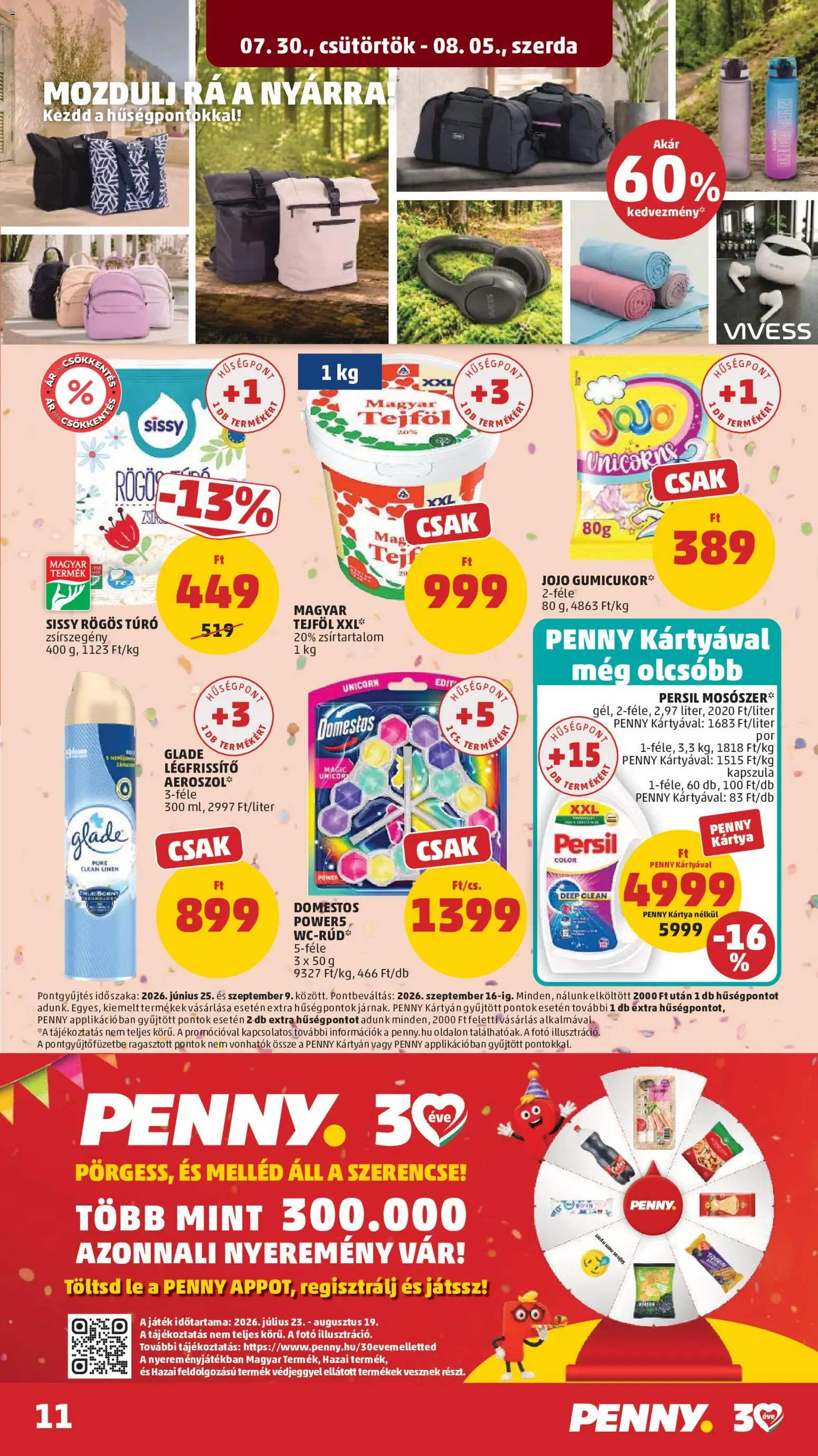 PENNY akciós ujság - amely érvényes a következő dátumtól: 2026.07.30. | Oldal: 14 | Termékek: Persil, Játék, Mosószer, Túró