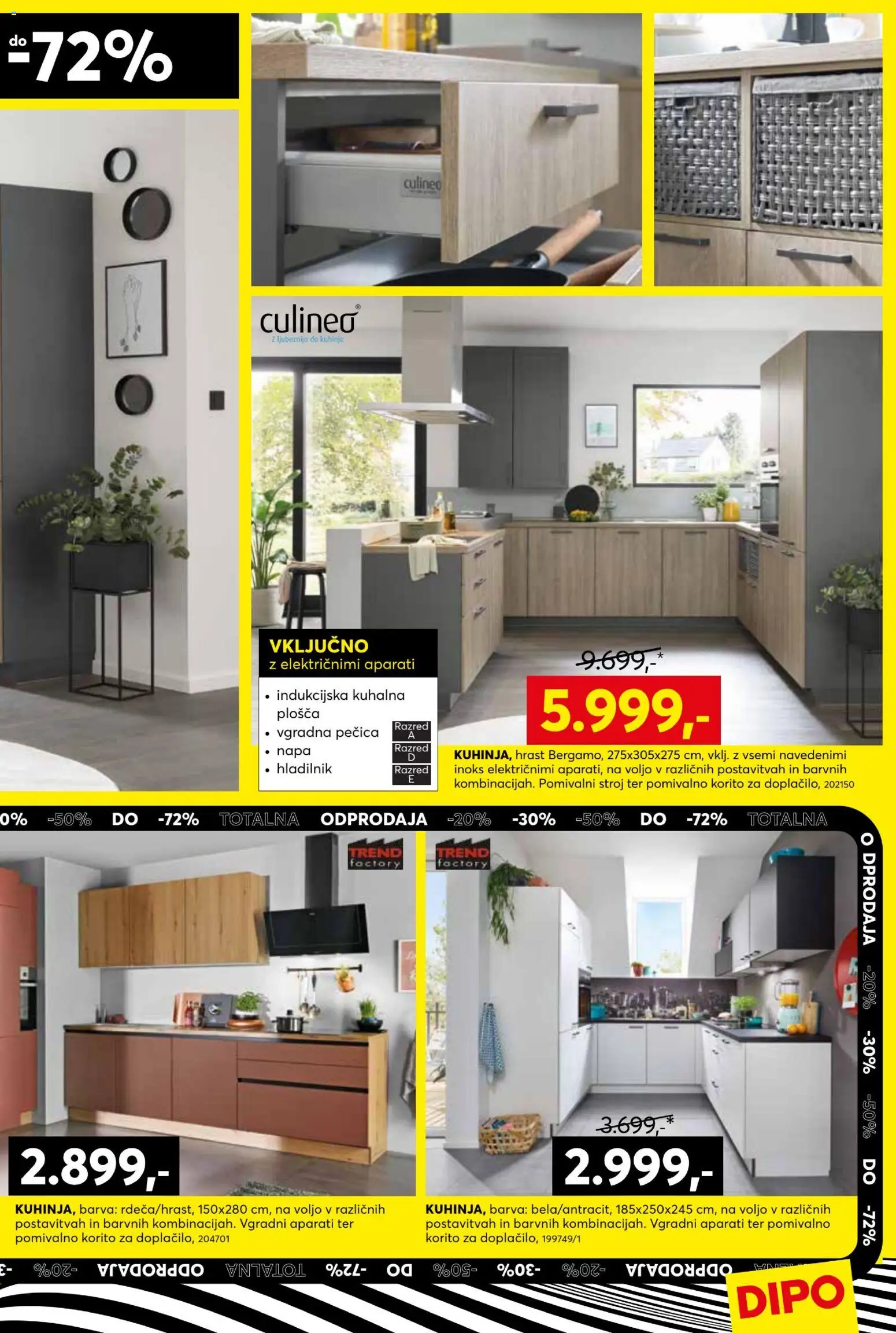 Novi Dipo katalog ponudbe – veljaven od 01.07.2026 | Stran: 5 | Izdelki: Hladilnik, Pecica, Vgradna pečica, Barva