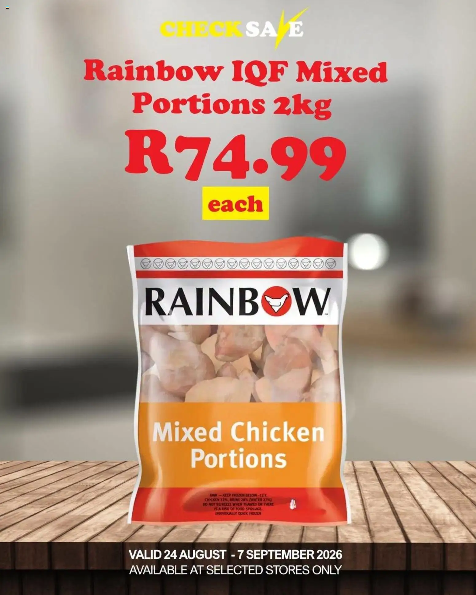 New Check Save catalogue – valid from 24/08/2026 | Page: 6 | Products: Chicken, Water