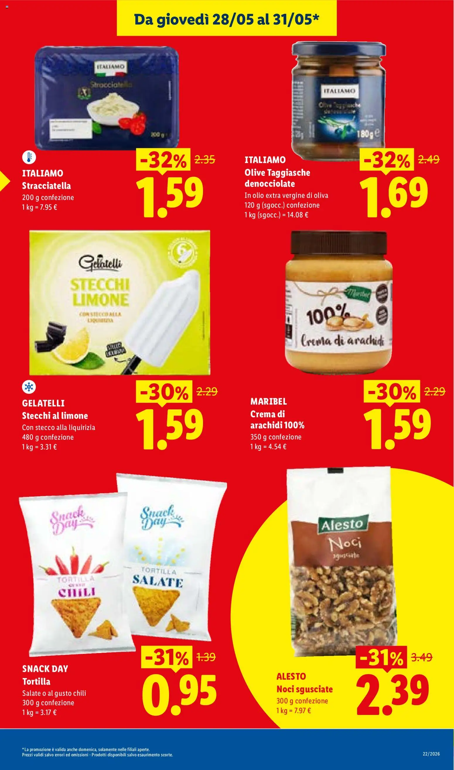 Volantino Lidl del 28.05.2026 | Pagina: 3 | Prodotti: Limone, Olive, Arachidi, Stracciatella