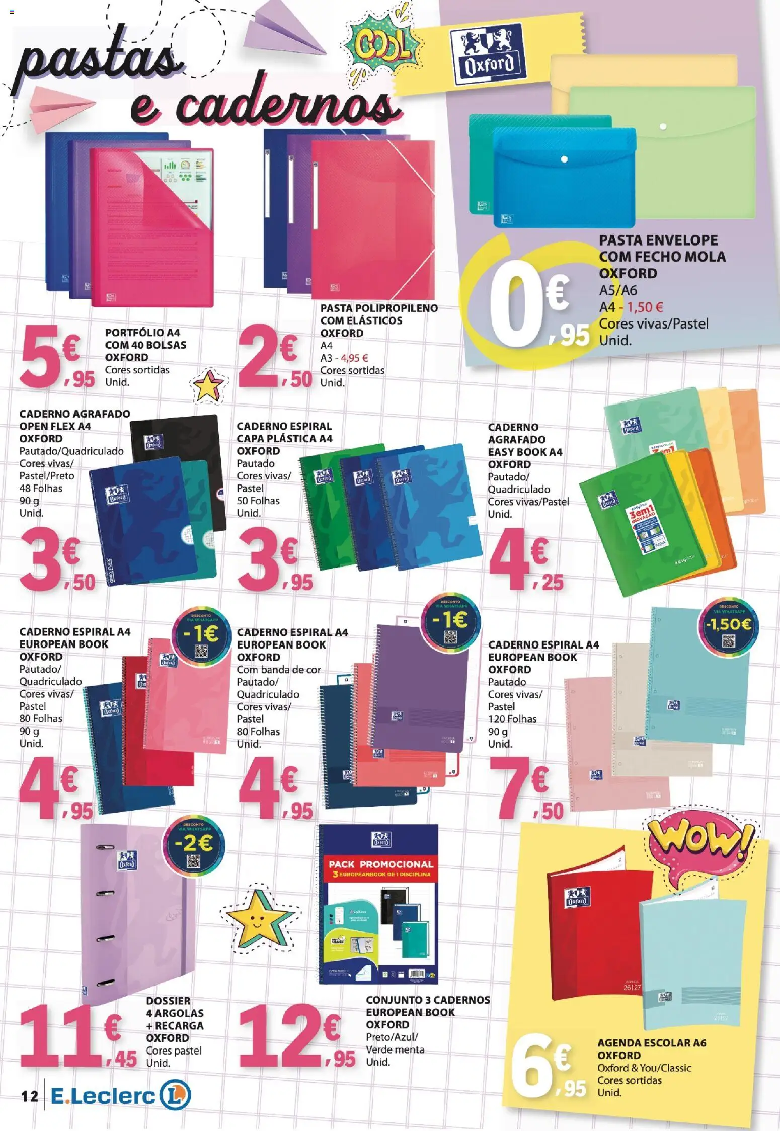 E.Leclerc - Folheto Regresso Às Aulas 2 │ válido de 25/08/2026 | Página: 12 | Produtos: Caderno, Cadernos