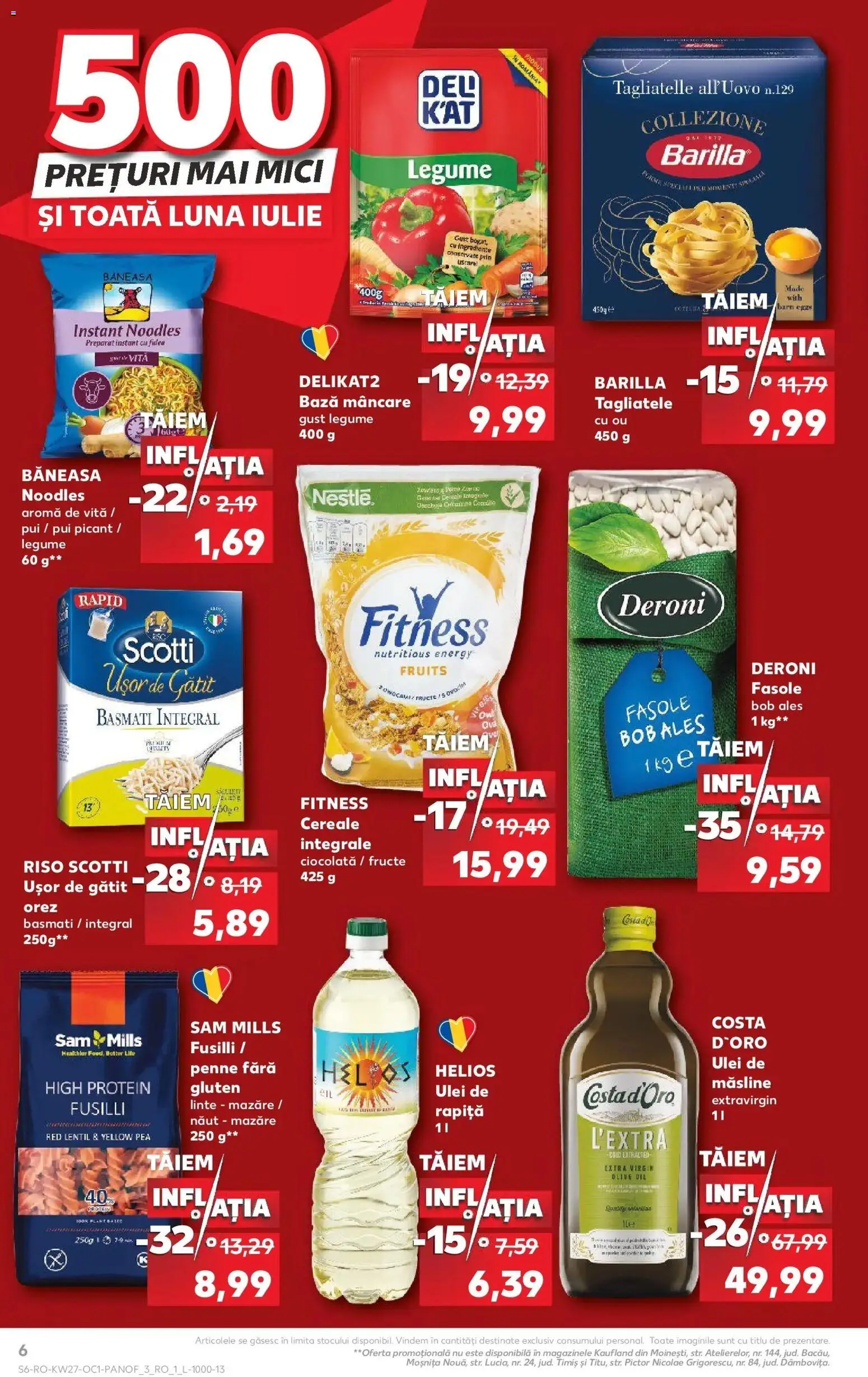 Noul catalog Kaufland – valabil de la 01.07.2026 | Pagină: 6 | Produse: Pui, Mici, Noodles, Cereale