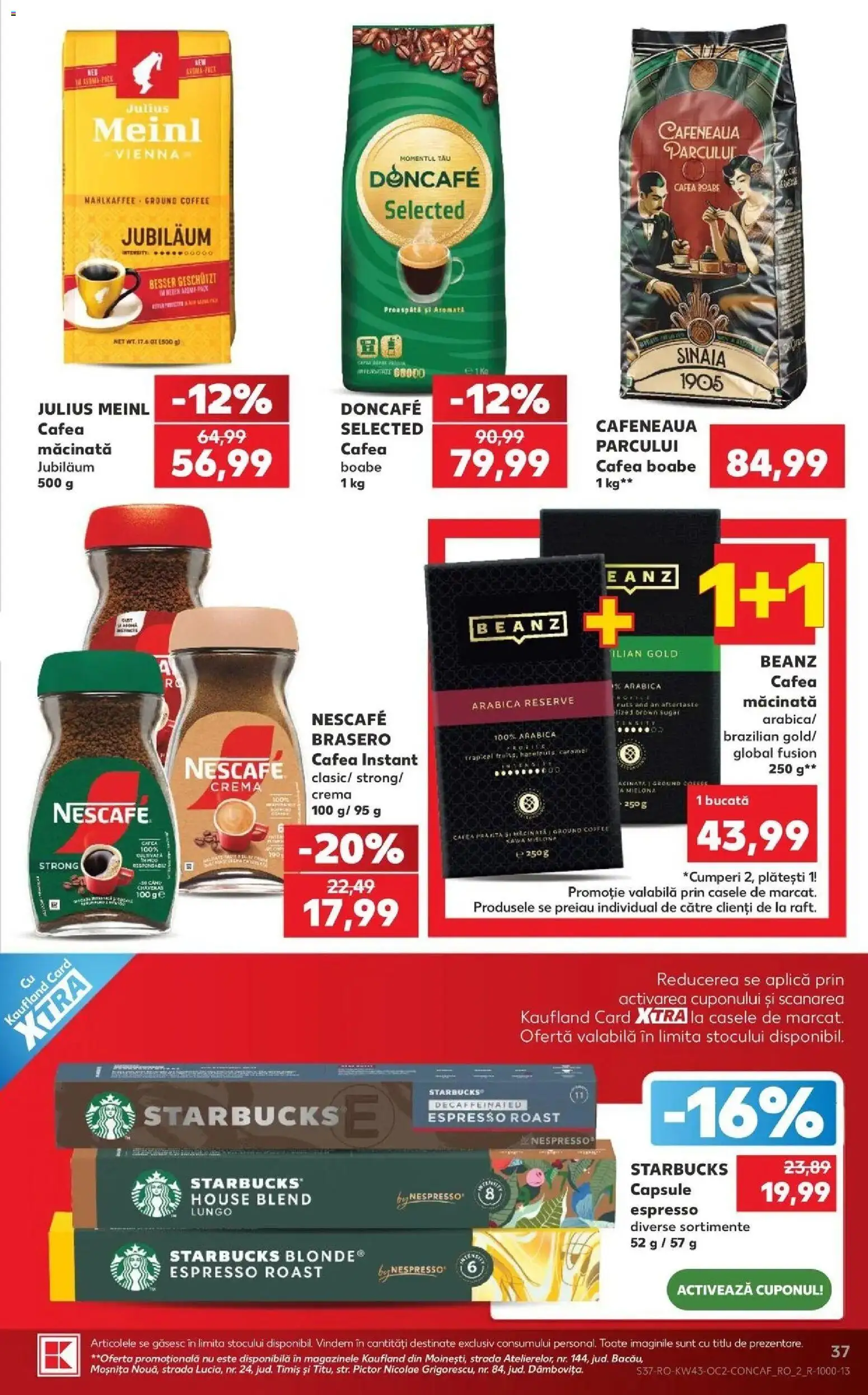 Kaufland Bârlad 21.10.2026 - Revista si Oferta | Pagină: 37 | Produse: Aplică, Doncafe, Cremă, Cafea