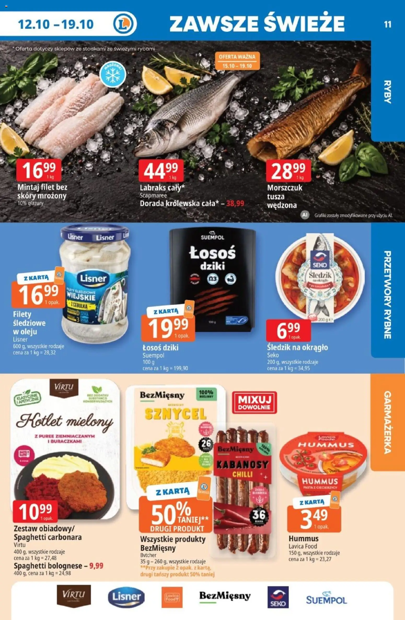 E.Leclerc gazetka - Tanio To Tu od 12.10.2026 | Strona: 11 | Produkty: Kotlet, Filet, Morszczuk, Dorada