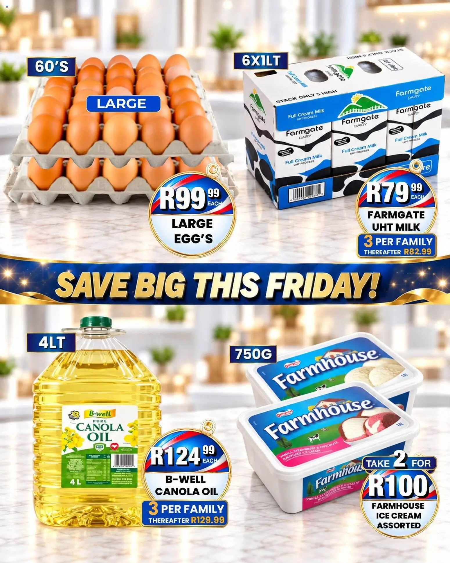 New Take n Pay catalogue – valid from 30/10/2026 | Page: 2 | Products: Milk, Oil, Cream, Ice cream