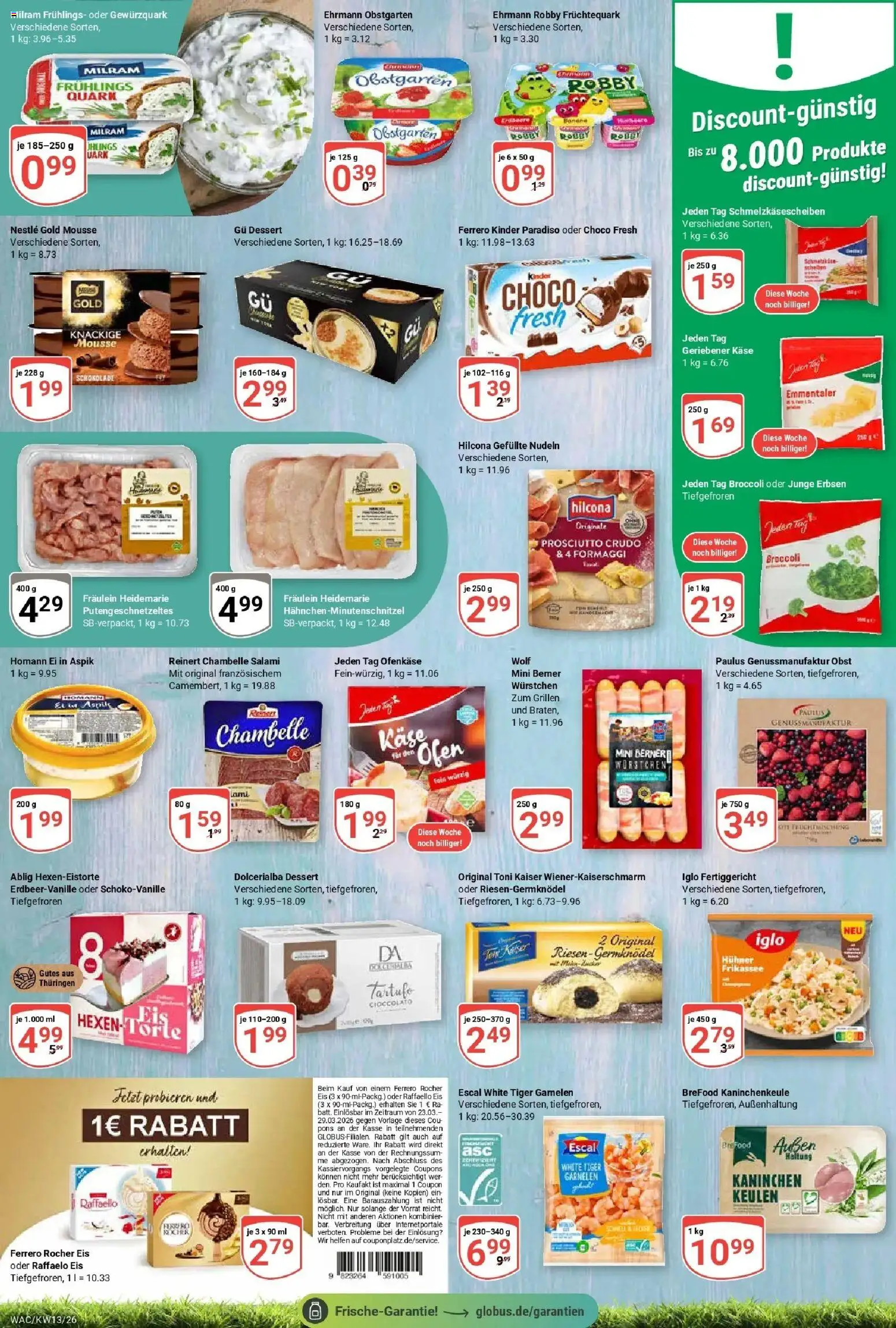 Globus prospekt Markkleeberg	 – gültig ab 23.03.2026 | Seite: 14 | Produkte: Ofen, Kaninchen, Obst, Eis