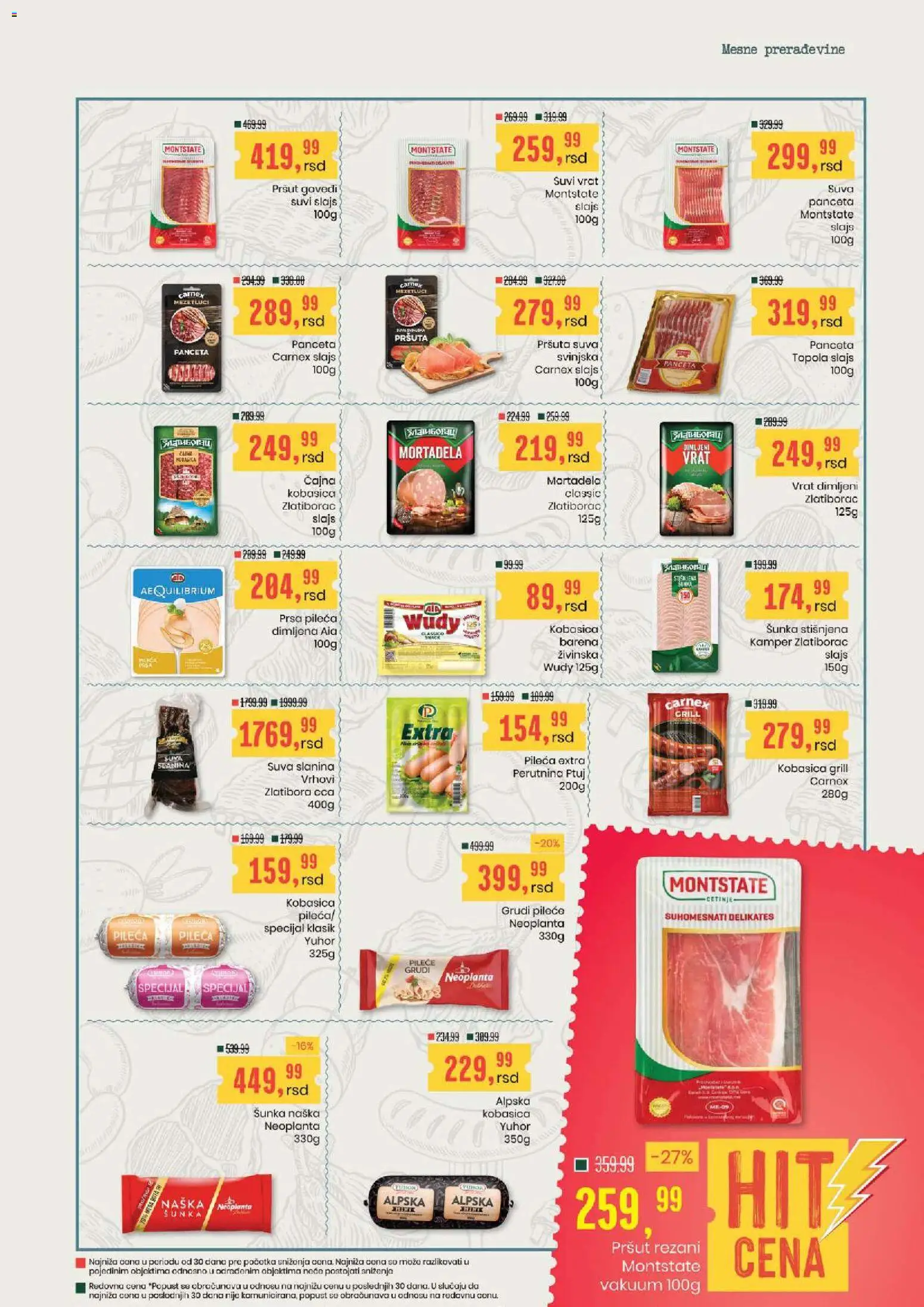 Aroma Market katalog - važi od 09.07.2026 | Strana: 7 | Proizvode: Suva slanina, Pršut, Perutnina Ptuj, Šunka