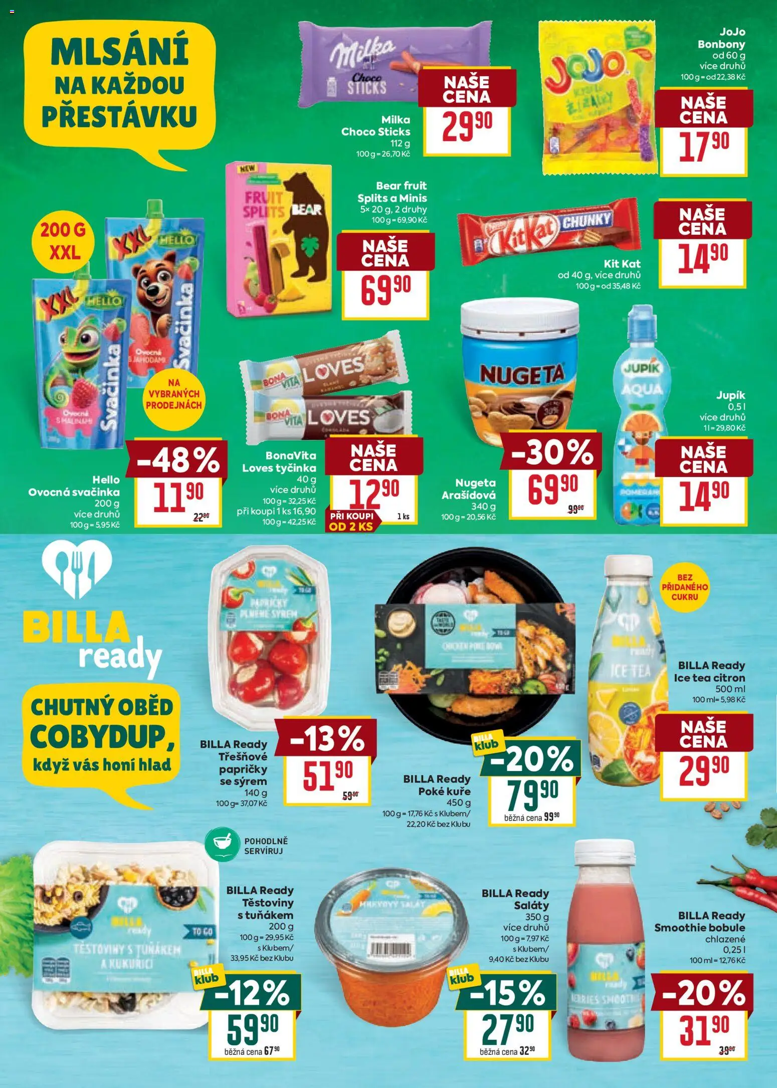 Billa Velký leták od 02.09.2026 | Strana: 18 | Produkty: Saláty, Těstoviny, Smoothie, Ice tea
