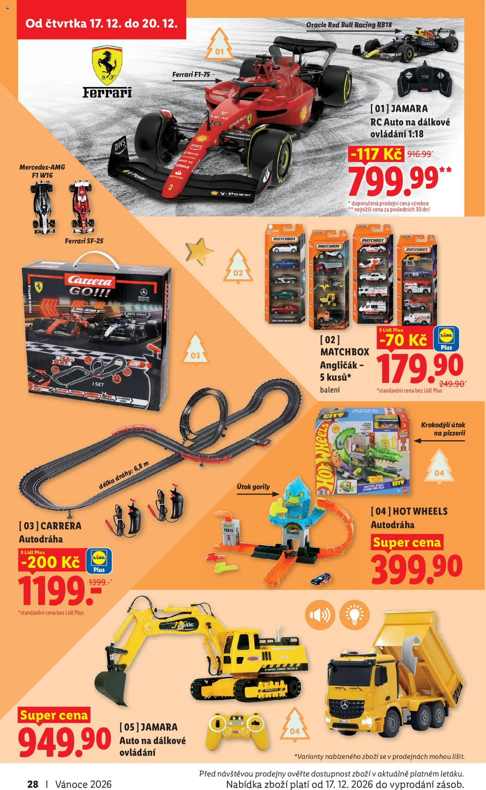 Lidl leták - Vánoční inspirace 2026 od 19.10.2026 | Strana: 28 | Produkty: Pizza, Hot Wheels, Autodráha, Red Bull