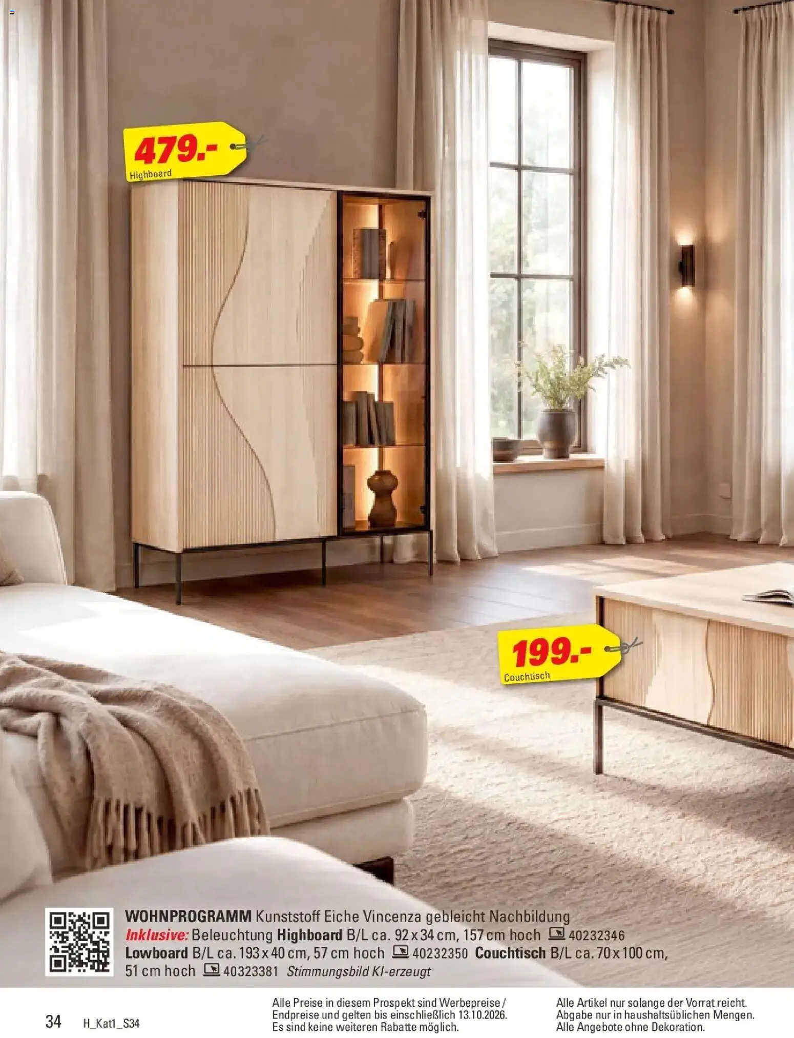 Höffner Prospekt Fürth – gültig ab 28.09.2026 | Seite: 34 | Produkte: Lowboard, HIghboard, Couchtisch