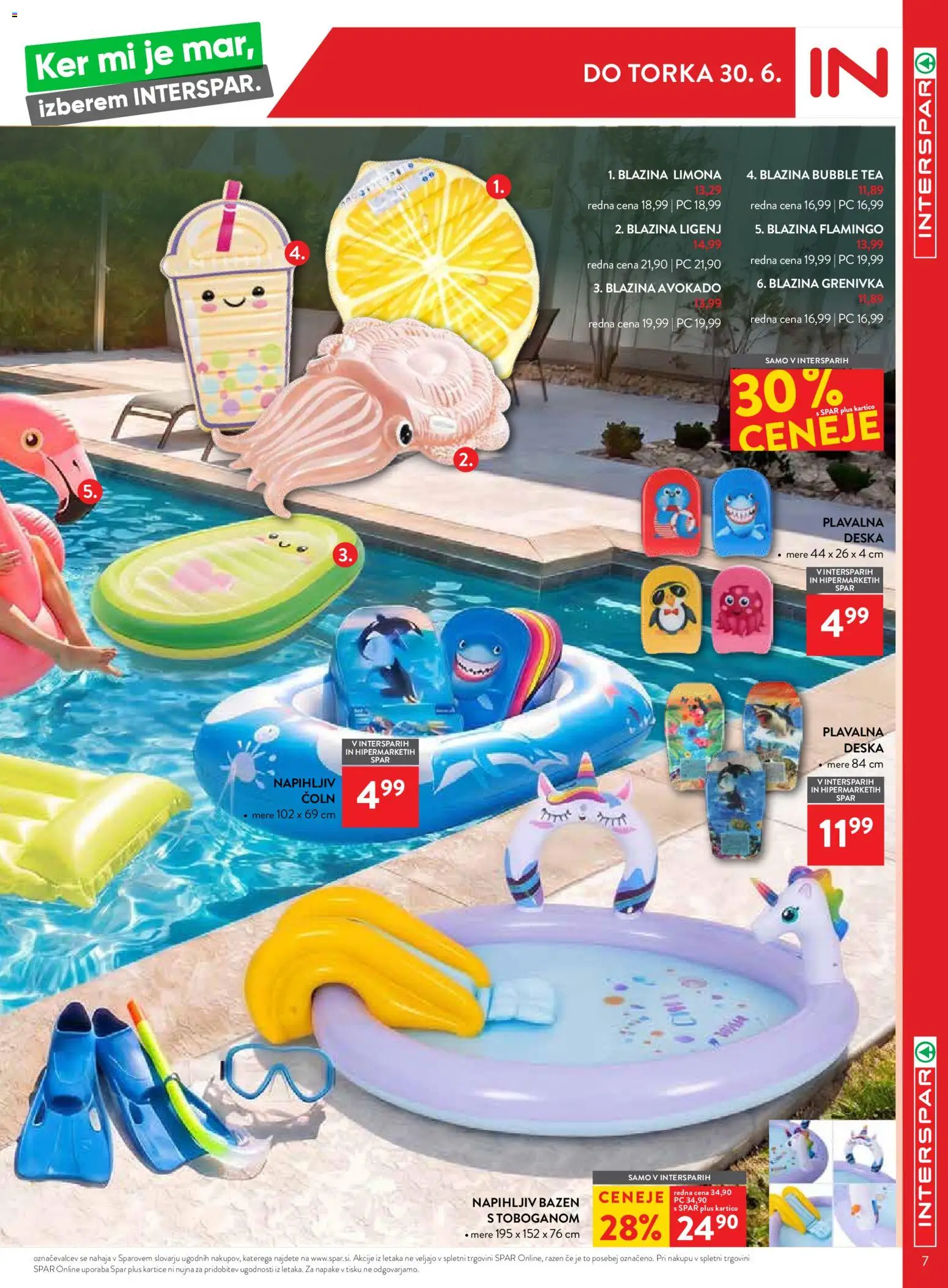 Novi Spar katalog ponudbe – veljaven od 17.06.2026 | Stran: 7 | Izdelki: Bazen, Blazina, Avokado, Limona