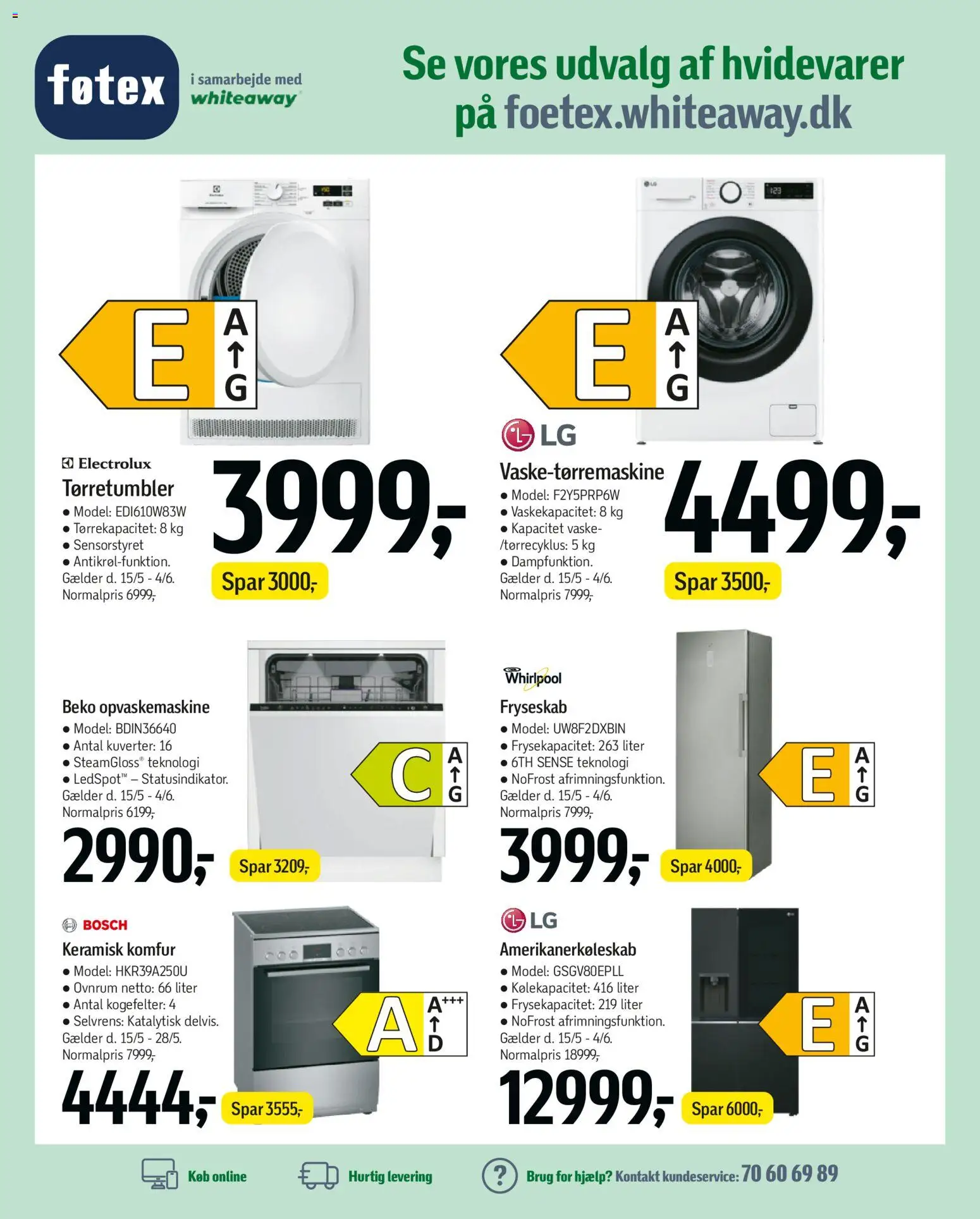 Føtex tilbudsavis – gyldig fra 15.05.2026 | Side: 67 | Produkter: Komfur, Tørretumbler, Opvaskemaskine