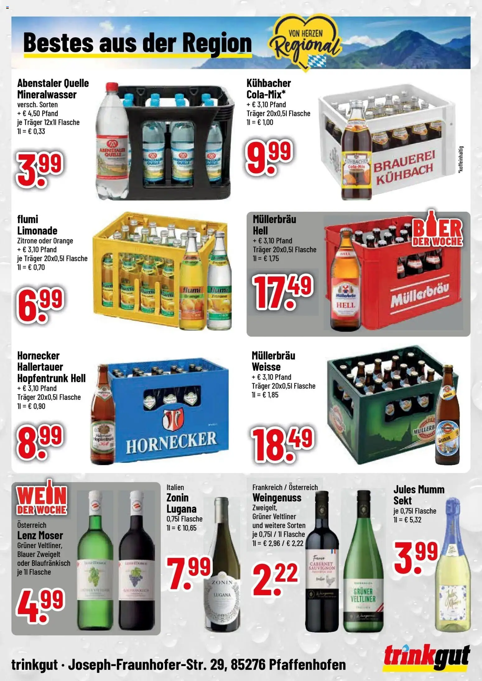 Trinkgut Prospekt Pfaffenhofen/Ilm (ab 26.10.2026) » Angebote online | Seite: 4 | Produkte: Sekt, Limonade, Mineralwasser, Wein