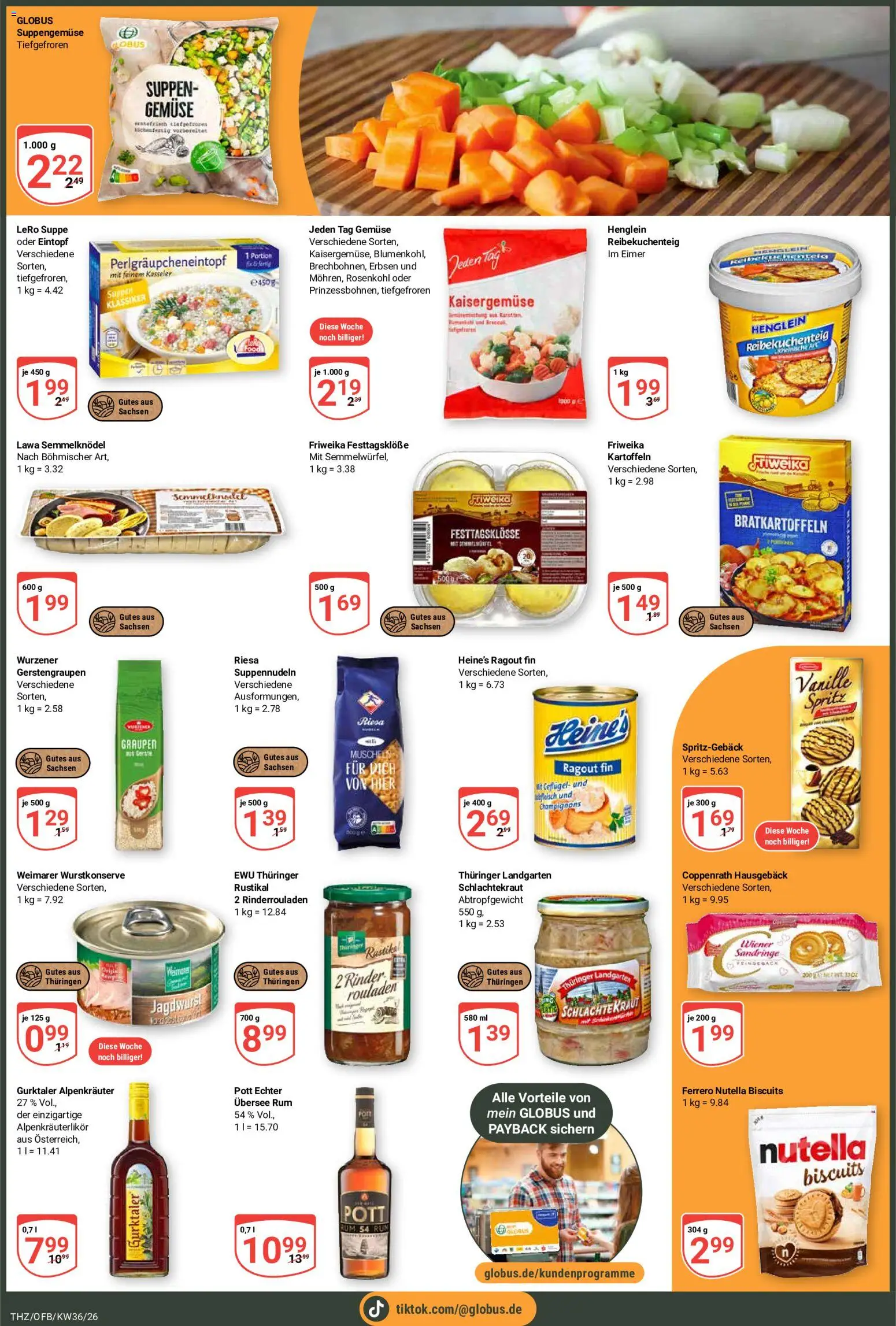 Globus Prospekt Theißen – gültig ab 31.08.2026 | Seite: 3 | Produkte: Rum, Vanille, Champignons, Gemüse