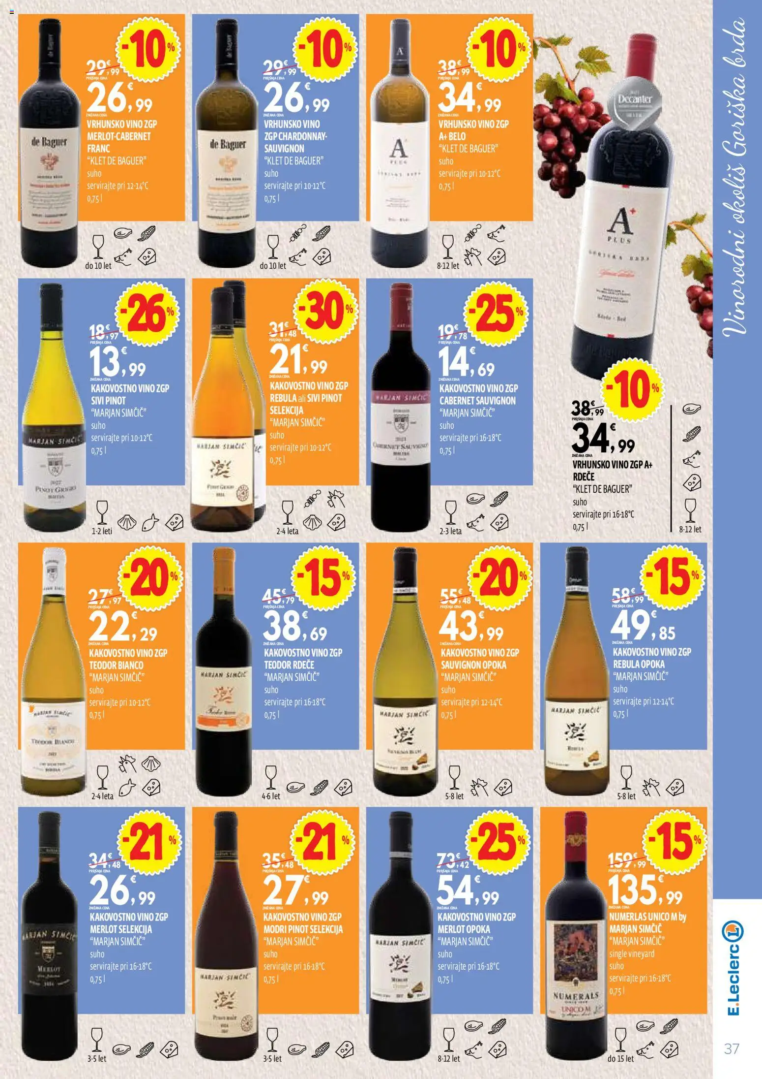 Novi E.leclerc katalog ponudbe – veljaven od 13.10.2026 | Stran: 37 | Izdelki: Vino