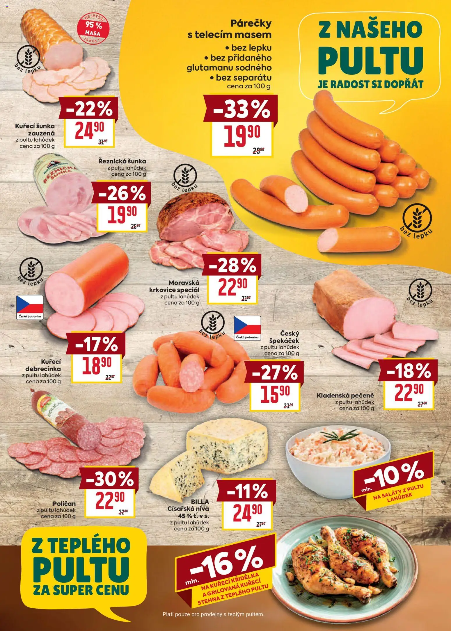 Billa Velký leták od 20.05.2026 | Strana: 9 | Produkty: Šunka, Kuřecí šunka, Niva, Kuřecí stehna