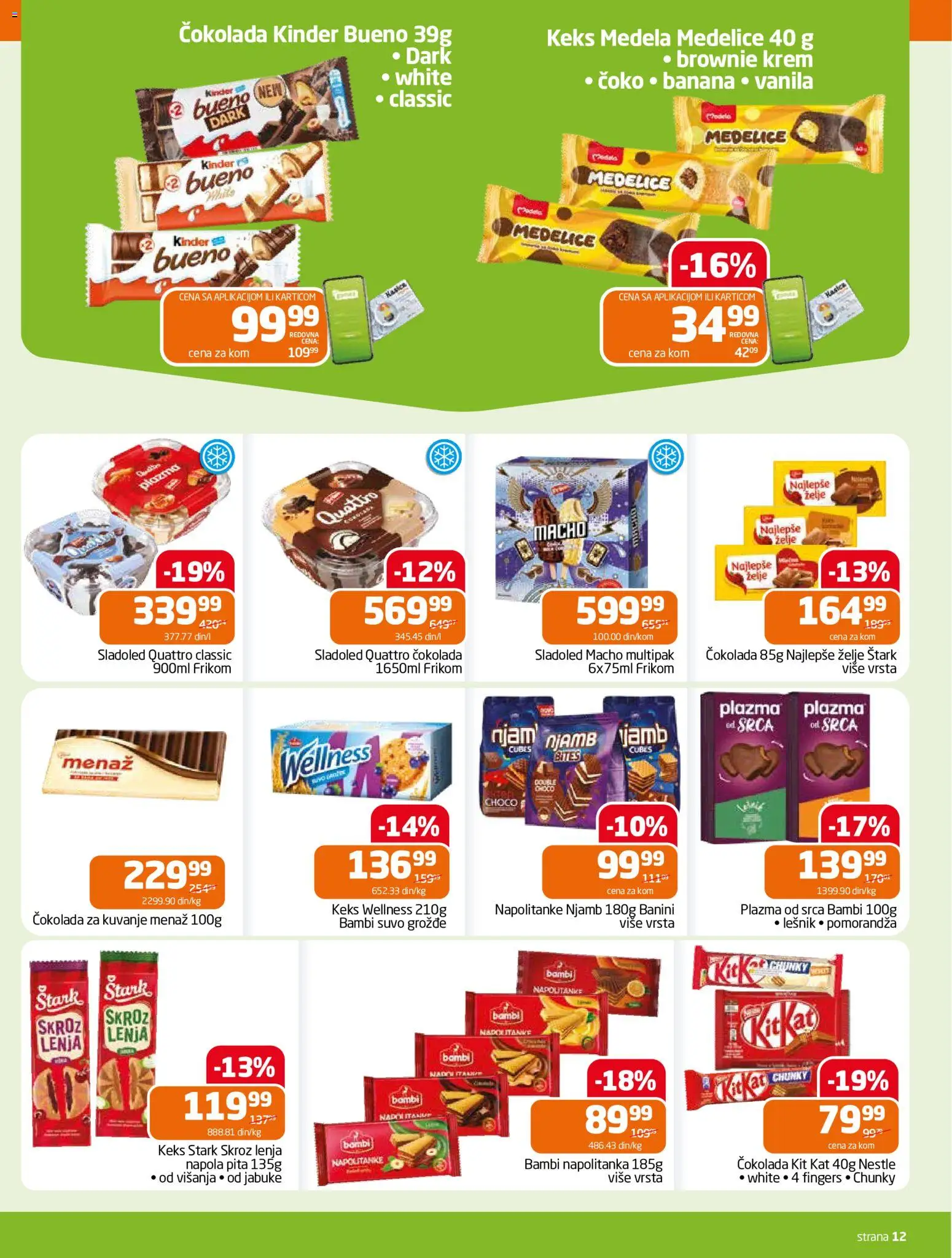 Gomex katalog - važi od 22.07.2026 | Strana: 12 | Proizvode: Banana, Čokolada za kuvanje, Plazma, Pomorandza