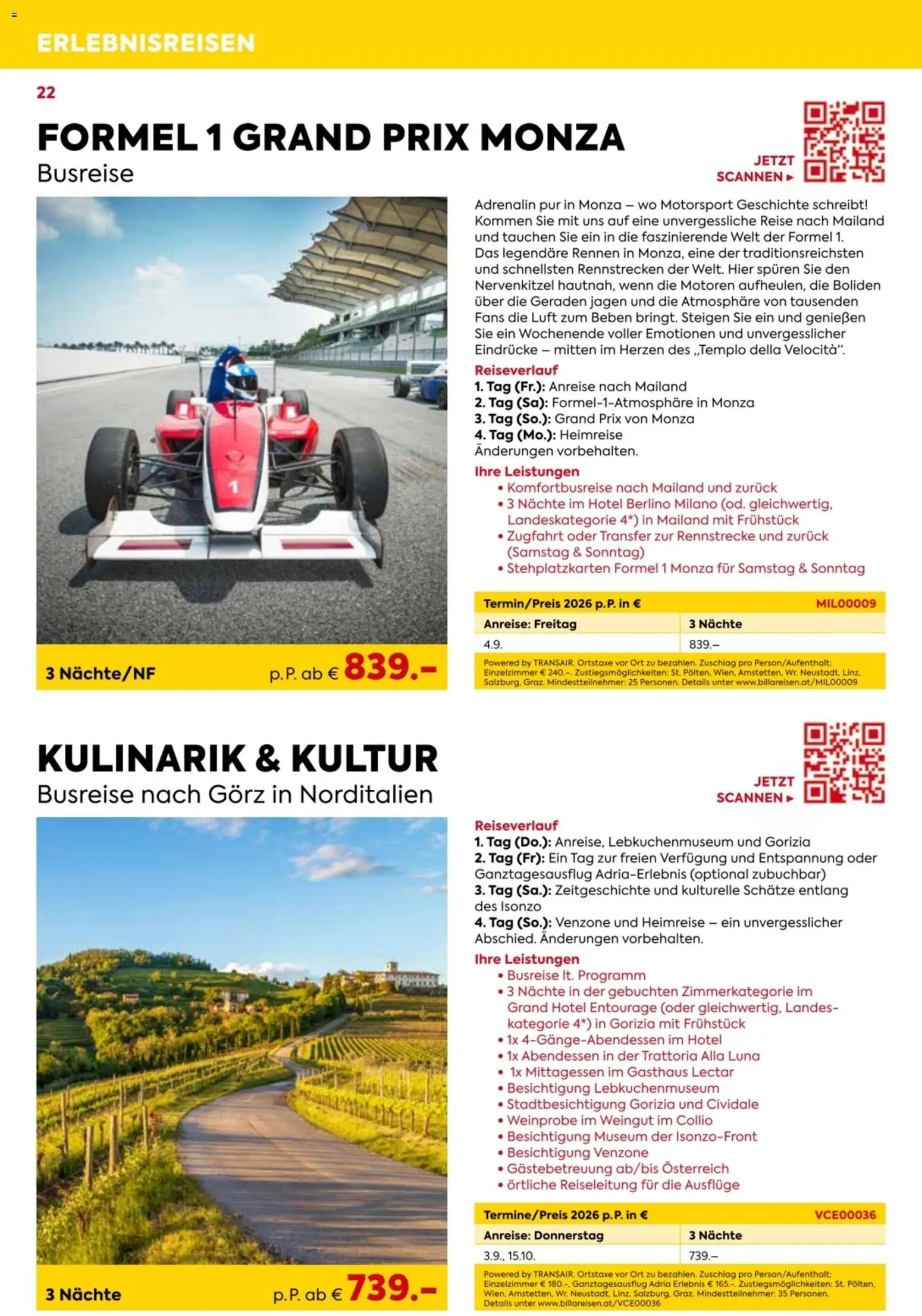 Billa - Billa Reise Kreuzfahrten Rundreise Erlebnisreisen gültig ab 18.05.2026 | Seite: 22