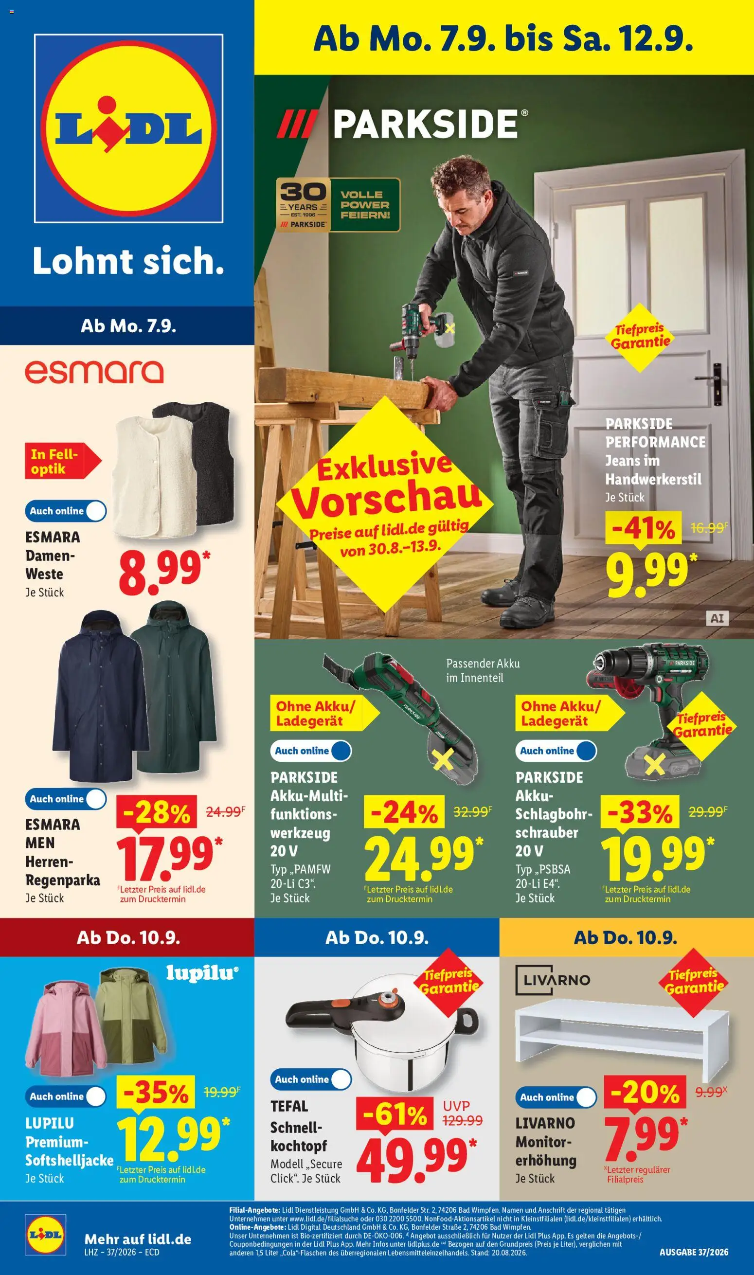 Lidl Prospekt – gültig ab 07.09.2026 | Seite: 1