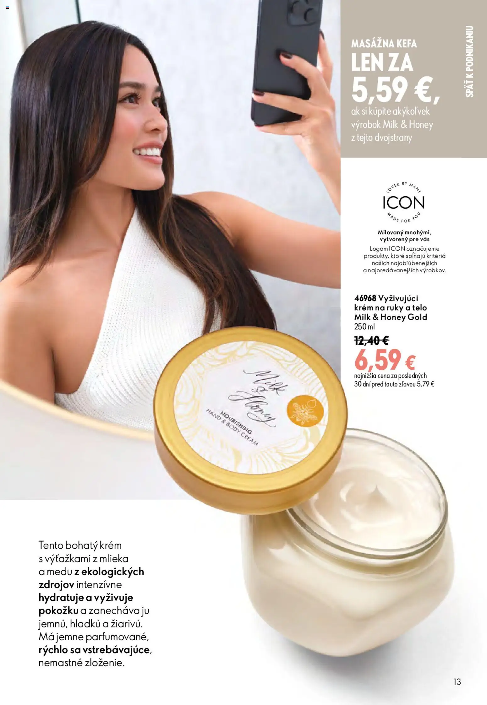 Nové Oriflame akcie – leták je platný od 19.08.2026 | Strana: 13 | Produkty: Kefa, Krém na ruky, Krém
