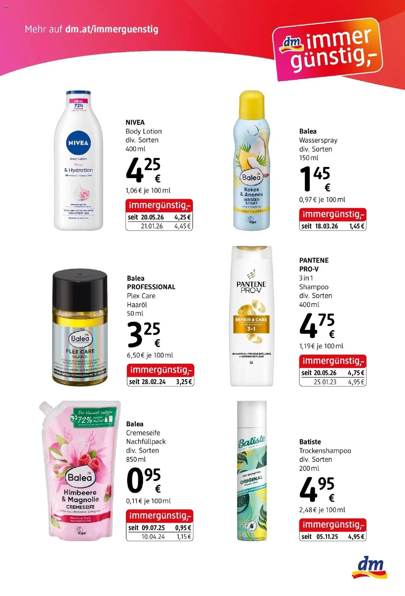 dm drogerie markt Journal Express August von 30.07.2026 - Aktuelle Angebote | Seite: 3 | Produkte: Wasser, Himbeere, Shampoo, Ananas
