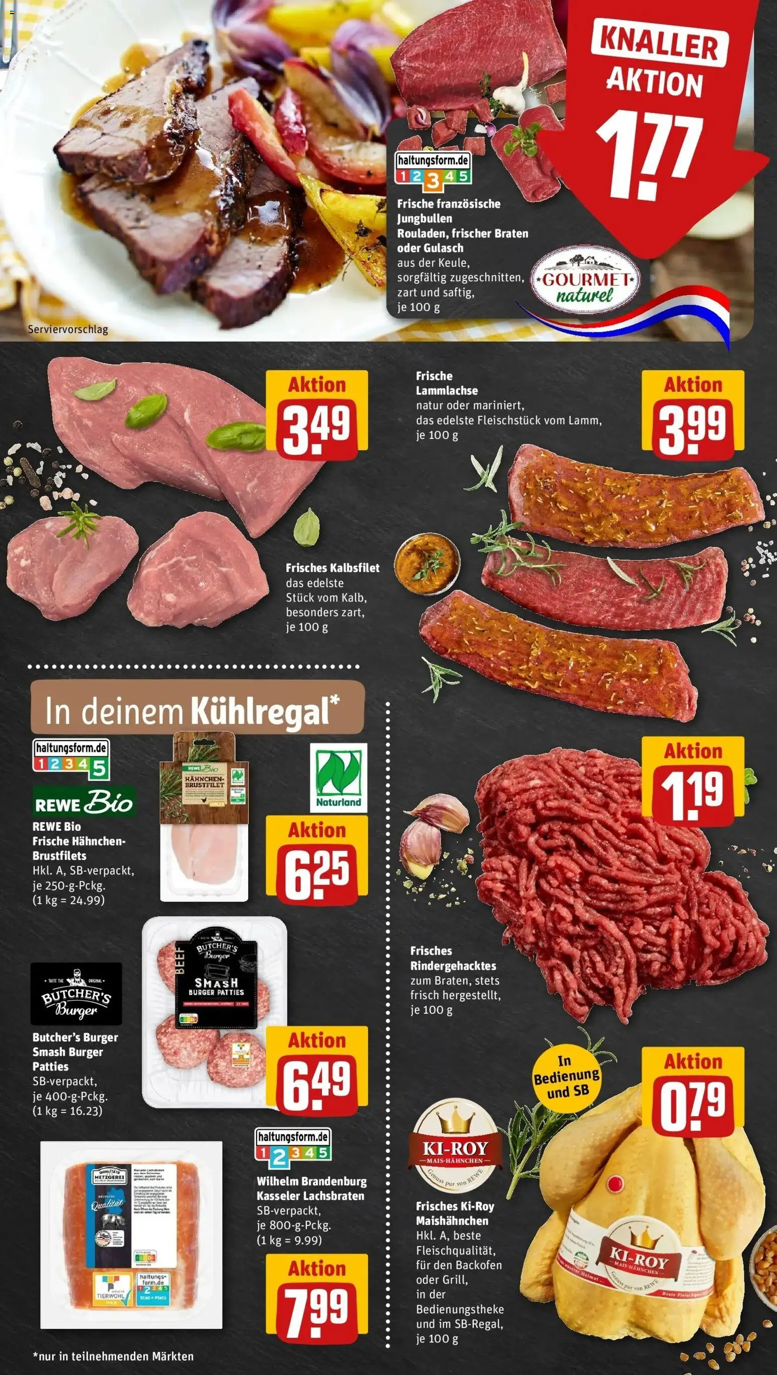 REWE Prospekt ab 12.10.2026 zum Blättern » Angebote | Seite: 8 | Produkte: Mais, Hahnchen, Backofen, Fleisch
