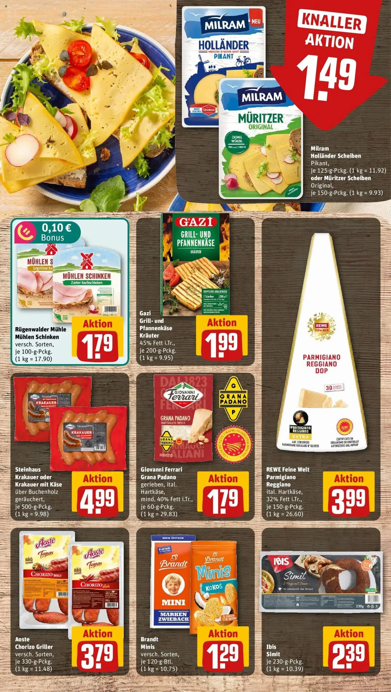REWE Prospekt ab 10.08.2026 zum Blättern » Angebote | Seite: 7 | Produkte: Mühle, Milram, Schinken, Griller