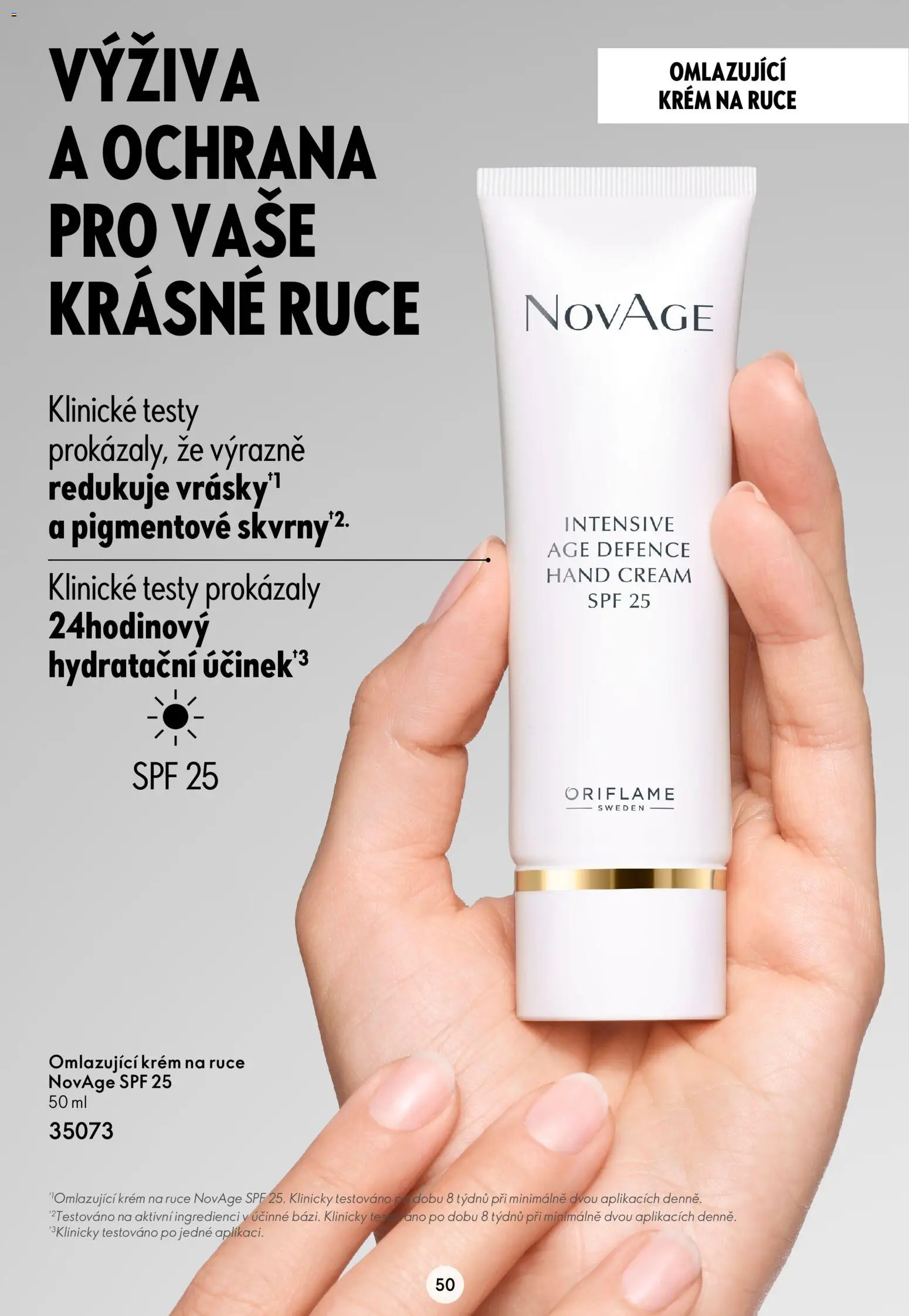 Oriflame katalog Novage+ od 21.07.2026 | Strana: 50 | Produkty: Krém na ruce, Krém