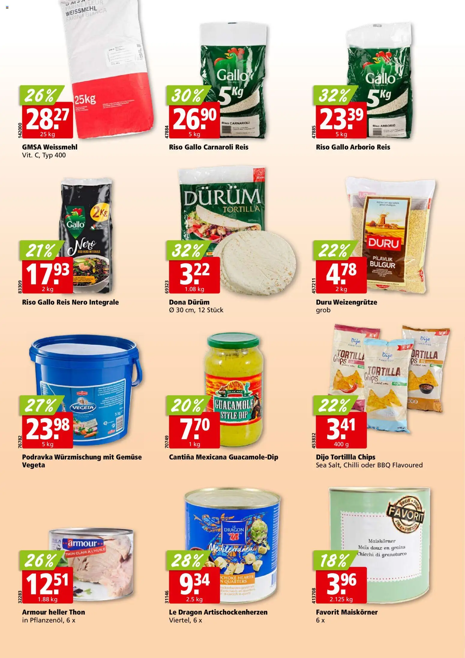Aligro aktionen Chavannes, Matran, Genf, Sitten – gültig ab 03.08.2026 | Seite: 22 | Produkte: Reis, Gemüse, Chips
