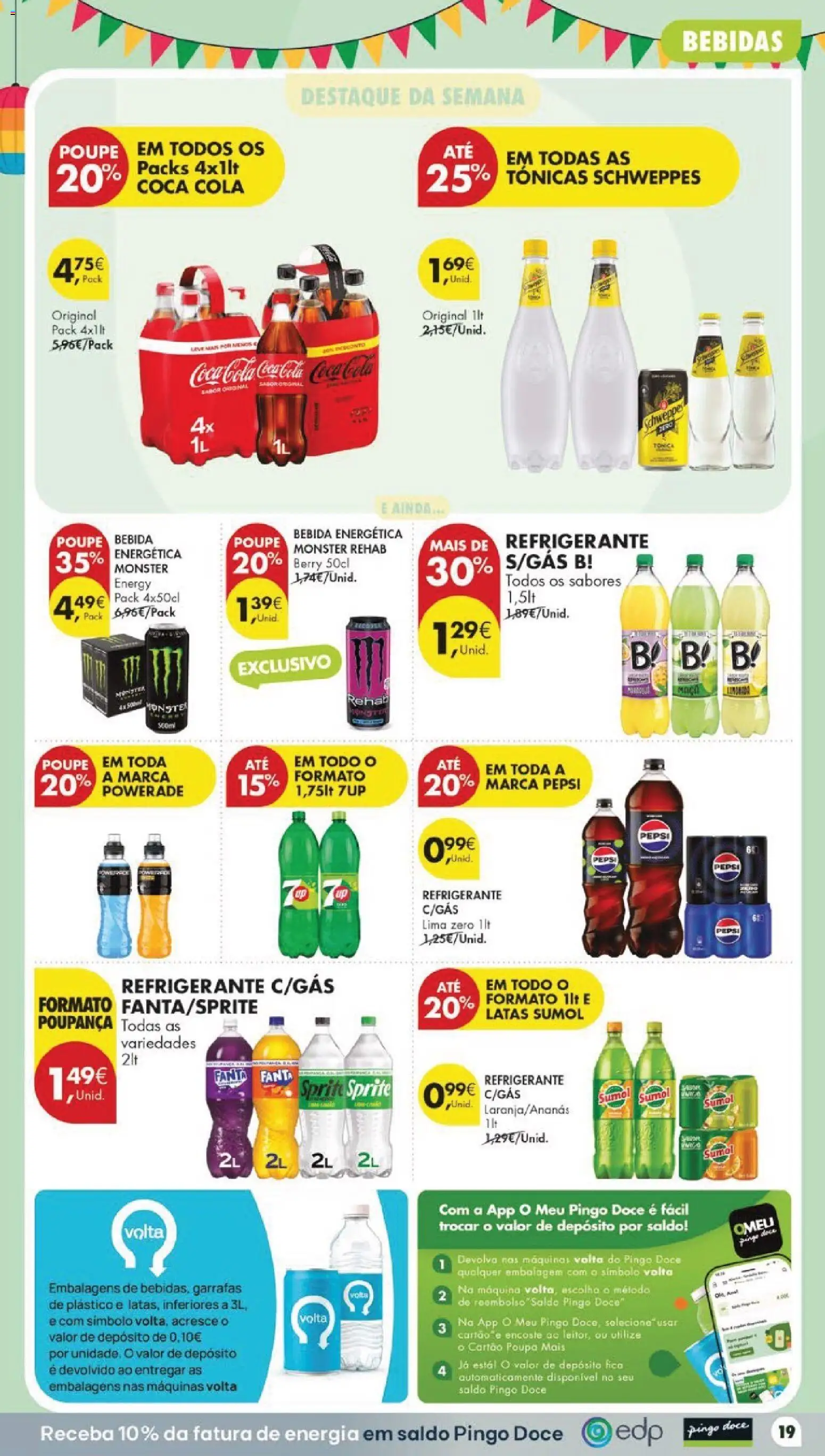 Pingo Doce folheto │ válido de 16.06.2026 | Página: 21 | Produtos: Refrigerante, Fanta, Coca-cola, Bebida